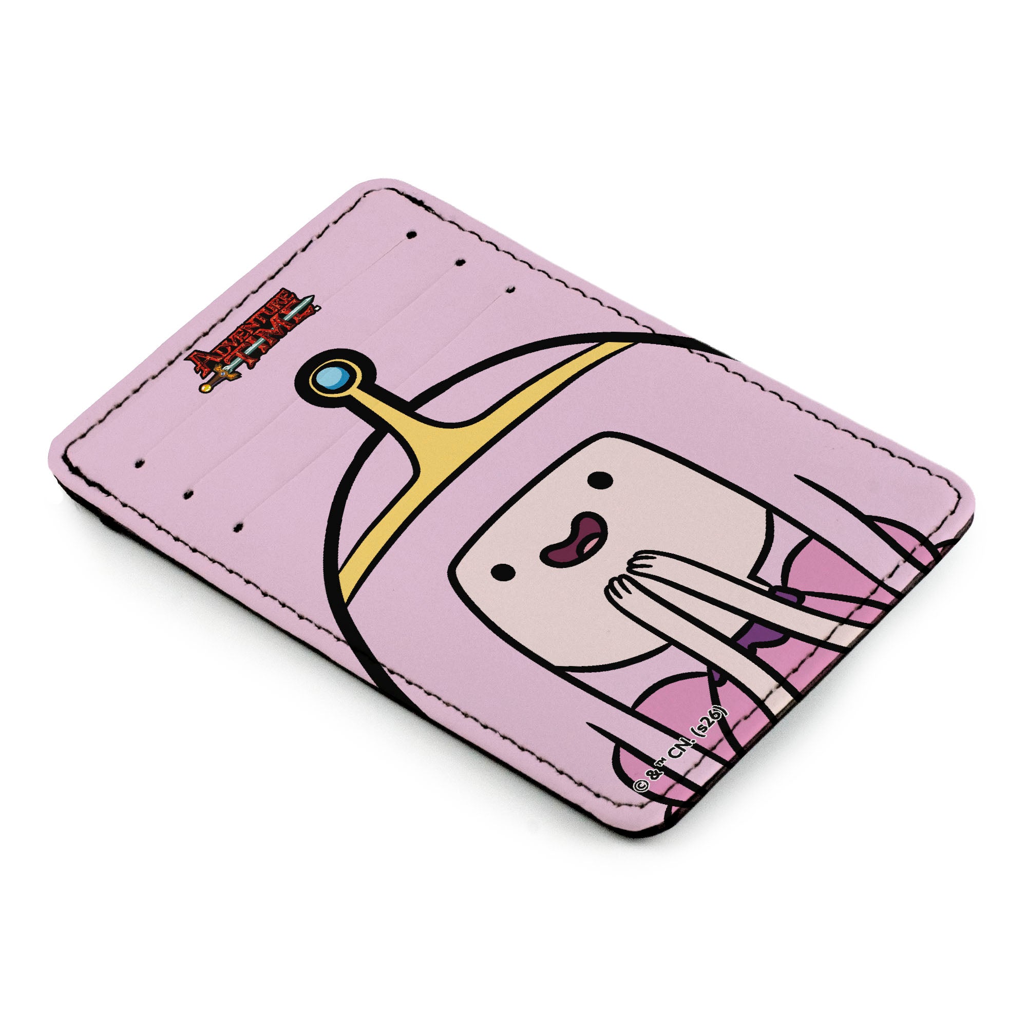 PU Wallet ID Card Holder - Adventure Time Princess Bubblegum Face Close-Up Pink ID Card Wallets Adventure Time