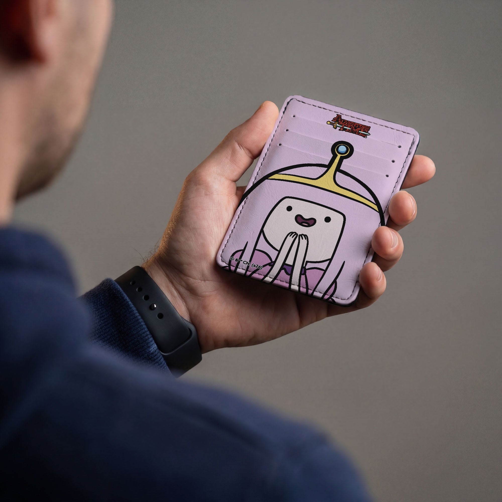 PU Wallet ID Card Holder - Adventure Time Princess Bubblegum Face Close-Up Pink ID Card Wallets Adventure Time