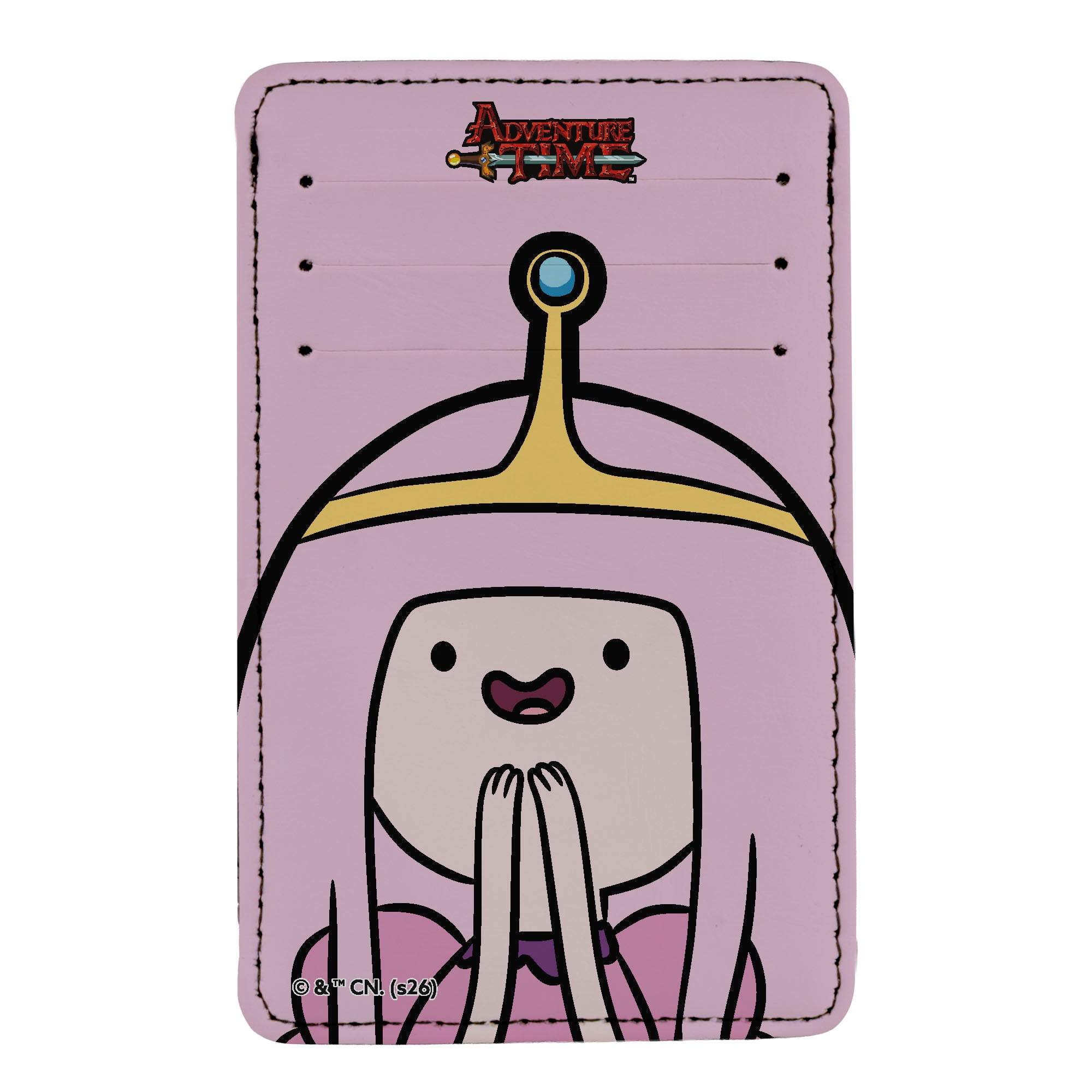 PU Wallet ID Card Holder - Adventure Time Princess Bubblegum Face Close-Up Pink ID Card Wallets Adventure Time