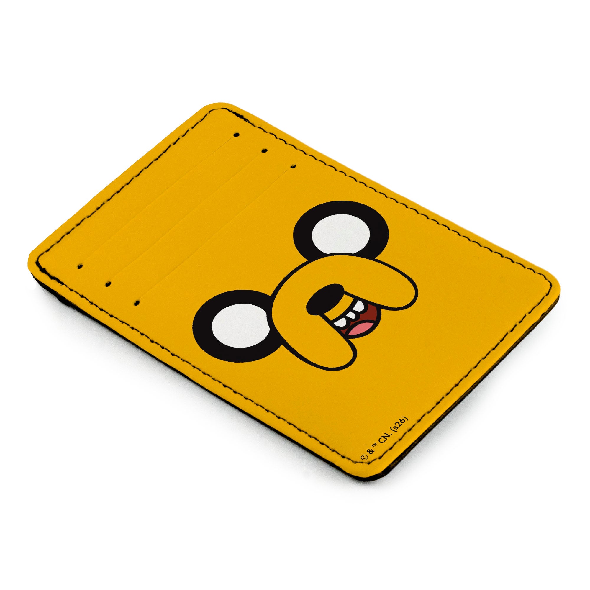 PU Wallet ID Card Holder - Adventure Time Jake Face Close-Up Golden Yellow ID Card Wallets Adventure Time