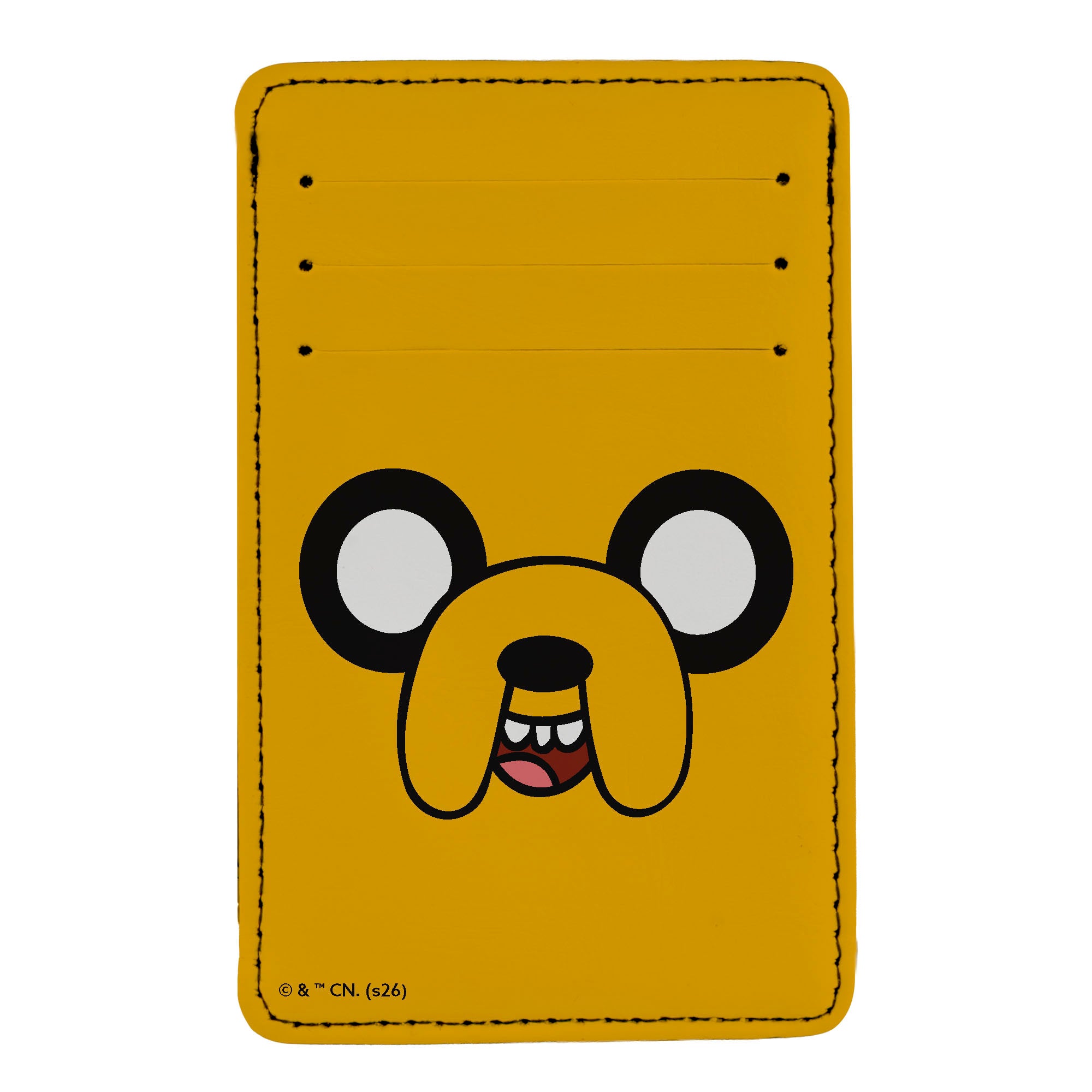 PU Wallet ID Card Holder - Adventure Time Jake Face Close-Up Golden Yellow ID Card Wallets Adventure Time
