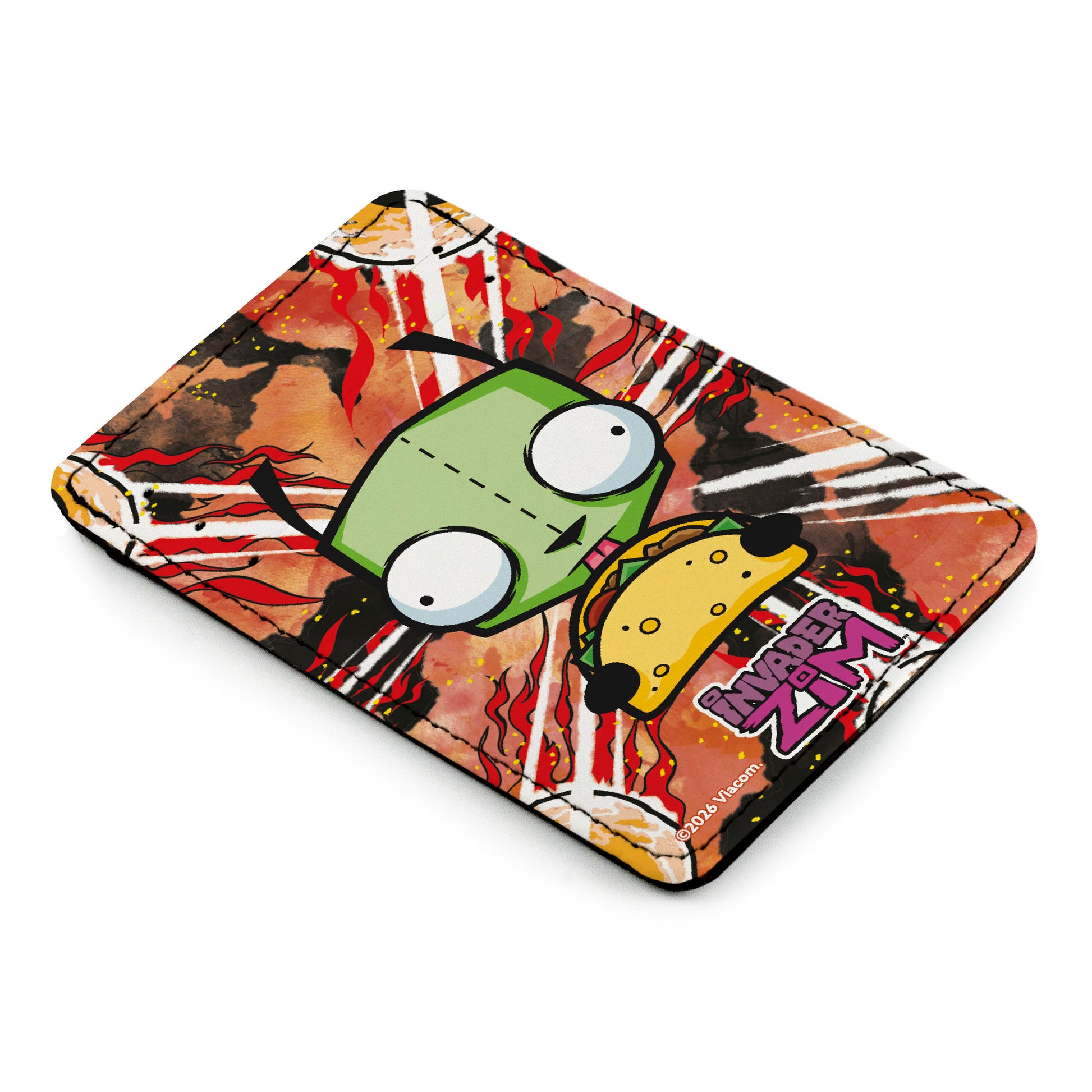 Wallet ID Card Holder - INVADER ZIM GIR Taco Pose Multi Color ID Card Wallets Invader Zim