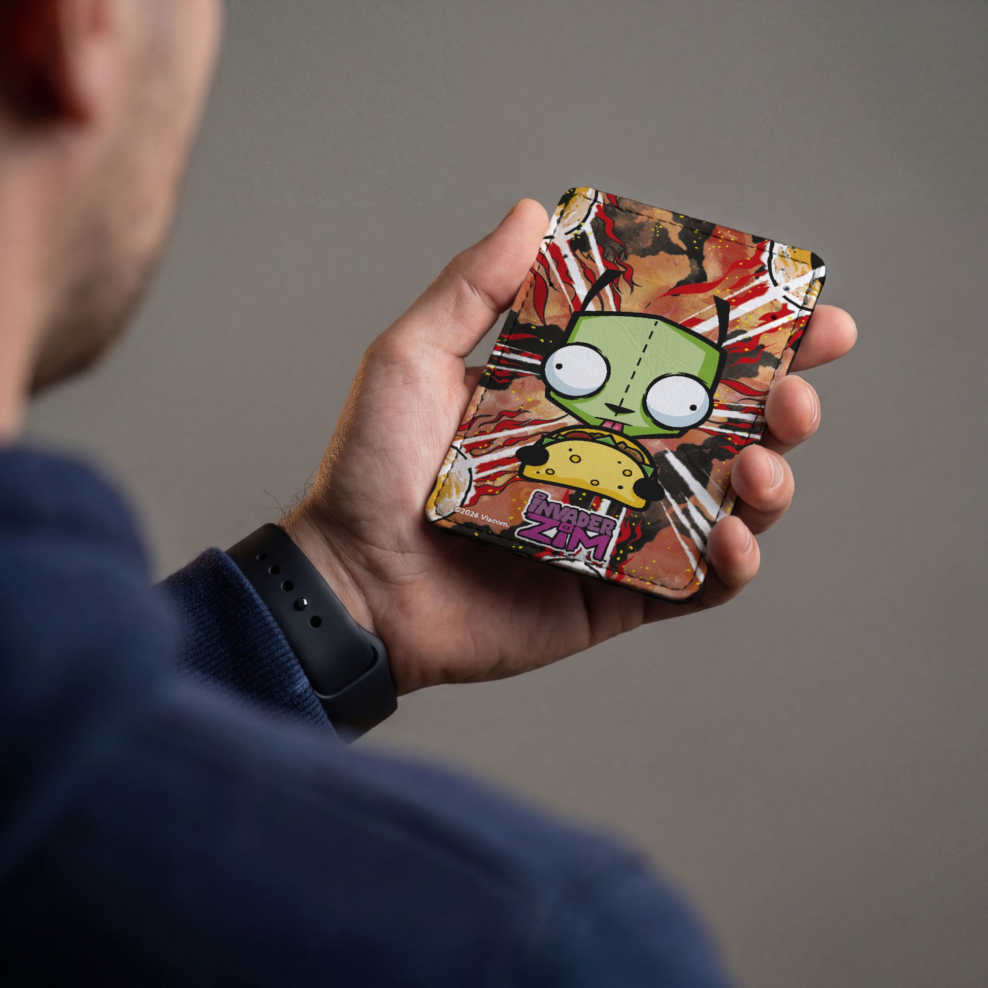Wallet ID Card Holder - INVADER ZIM GIR Taco Pose Multi Color ID Card Wallets Invader Zim