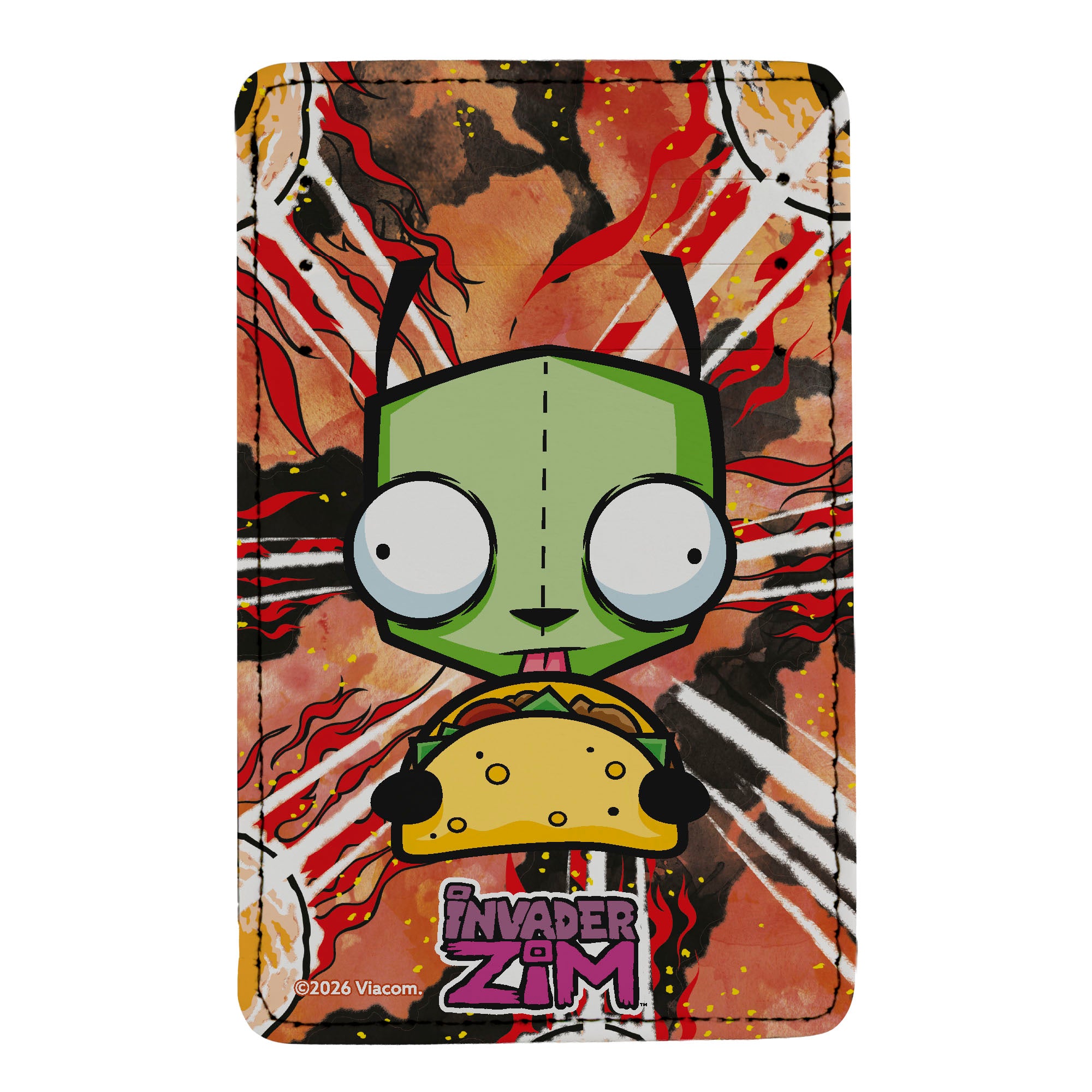 Wallet ID Card Holder - INVADER ZIM GIR Taco Pose Multi Color ID Card Wallets Invader Zim