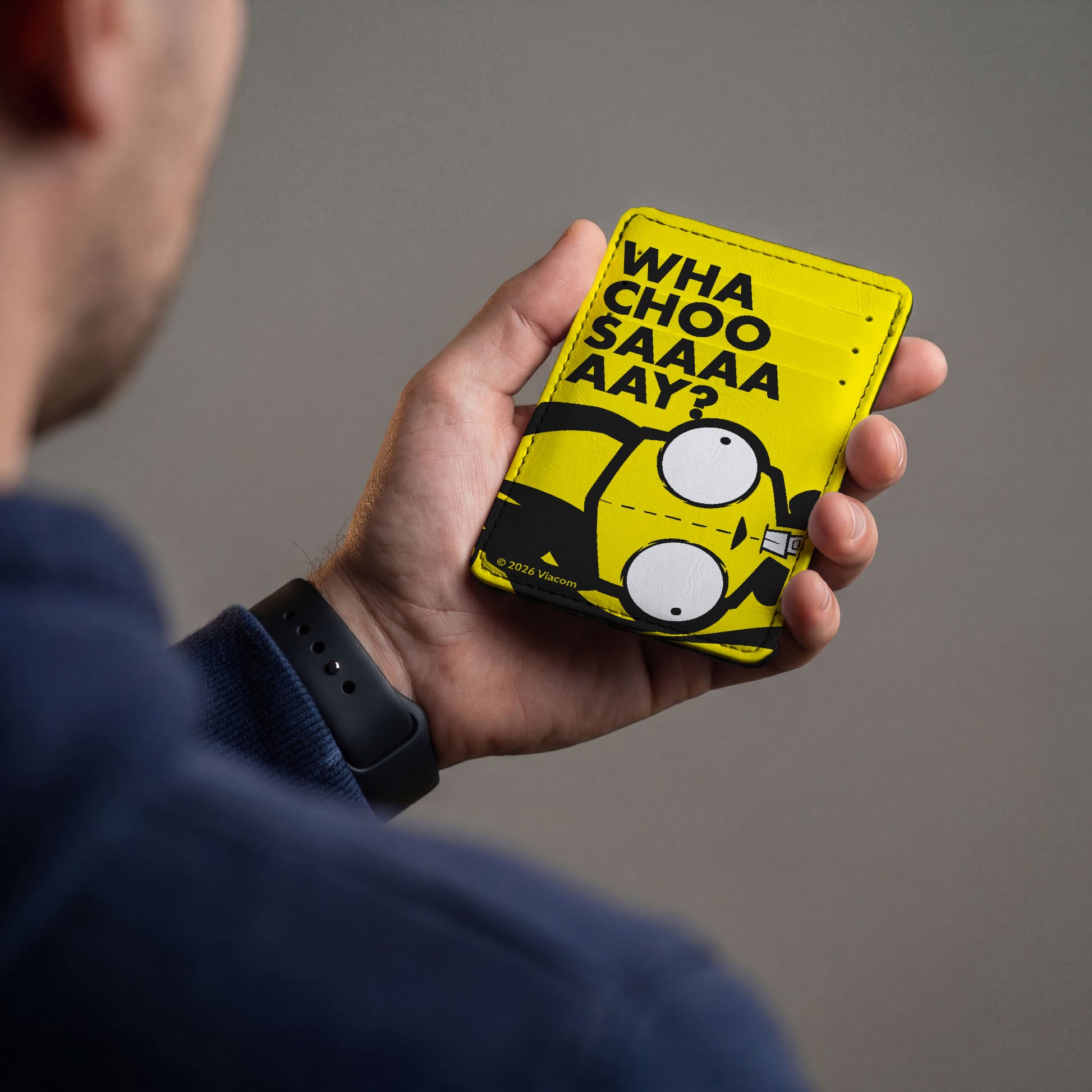 Wallet ID Card Holder - Invader Zim GIR WHACHOOSAAAAAAY? Pose Yellow/Black ID Card Wallets Invader Zim