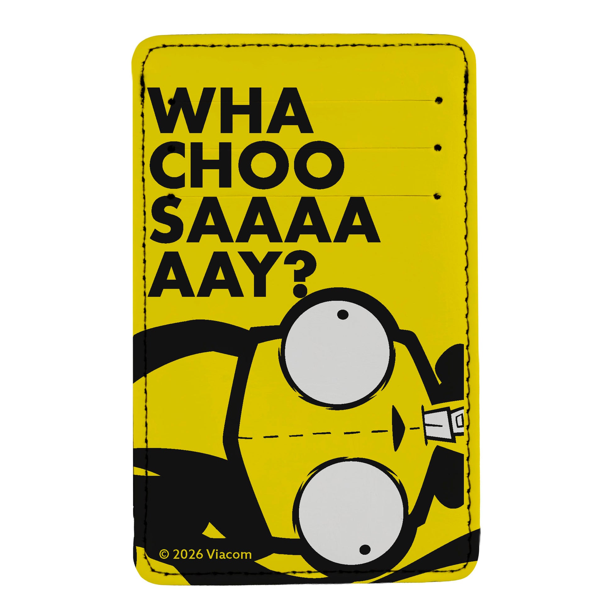 Wallet ID Card Holder - Invader Zim GIR WHACHOOSAAAAAAY? Pose Yellow/Black ID Card Wallets Invader Zim