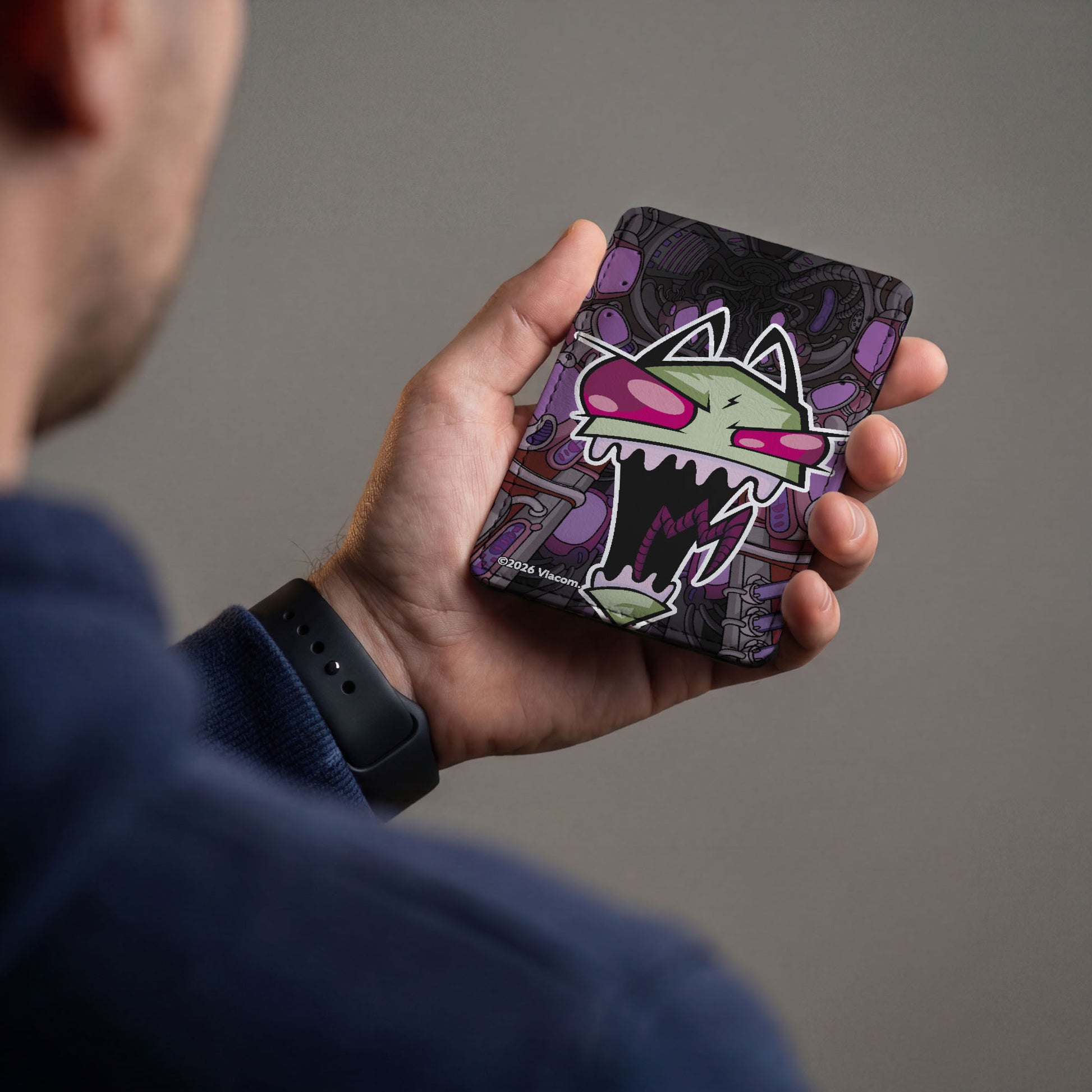 Wallet ID Card Holder - Invader Zim Screaming Pose Purples ID Card Wallets Invader Zim