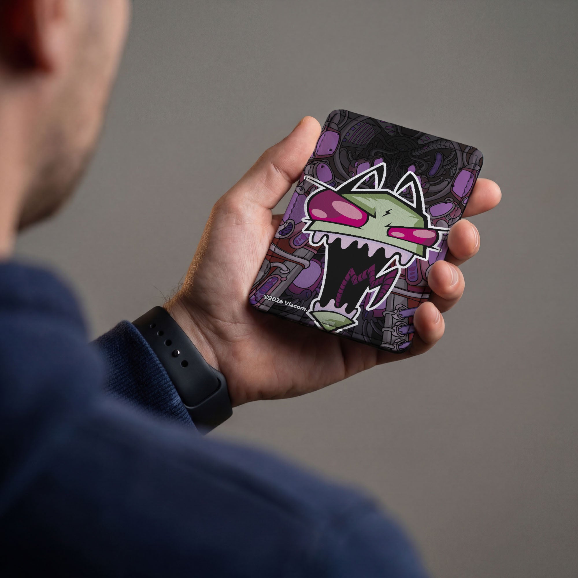 Wallet ID Card Holder - Invader Zim Screaming Pose Purples ID Card Wallets Invader Zim