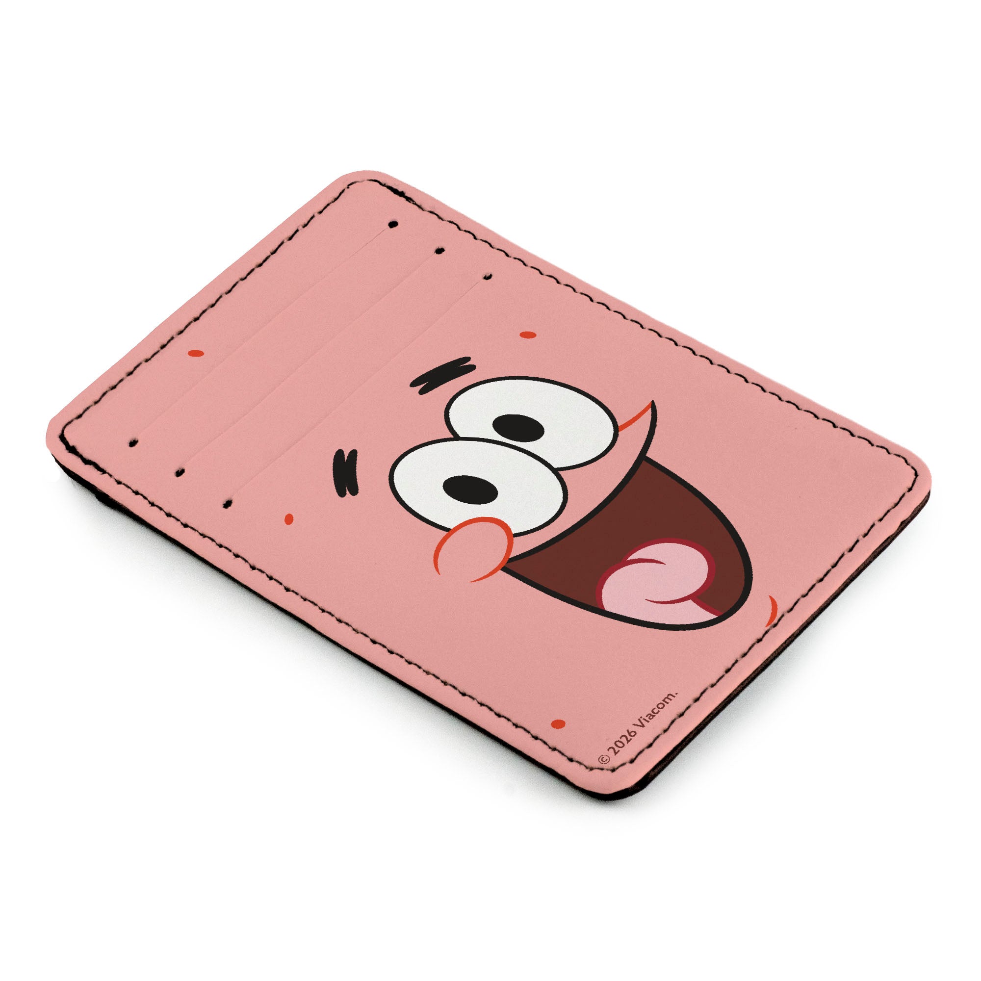 Wallet ID Card Holder - SpongeBob SquarePants Patrick Star Face Close-Up Pink ID Card Wallets SpongeBob SquarePants