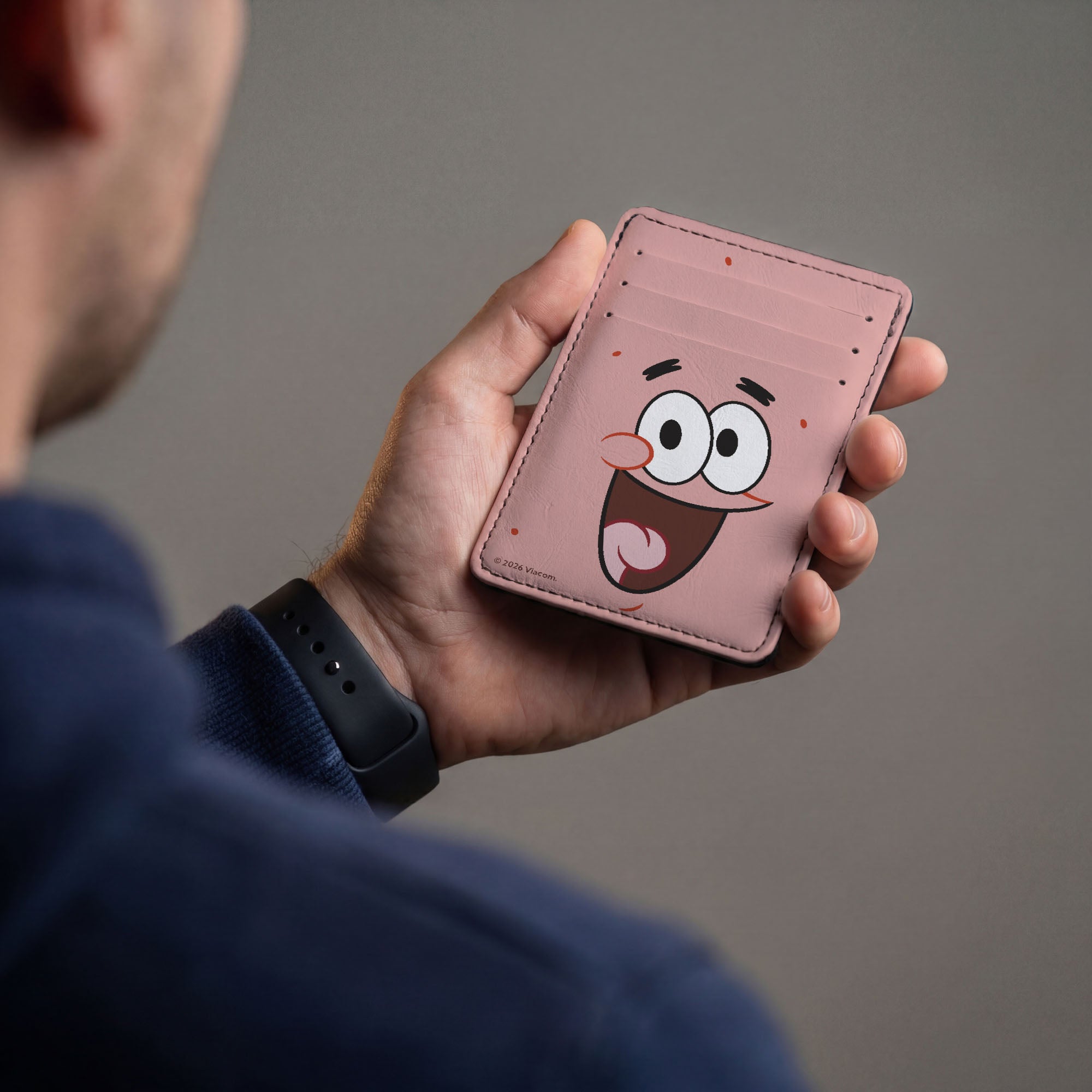 Wallet ID Card Holder - SpongeBob SquarePants Patrick Star Face Close-Up Pink ID Card Wallets SpongeBob SquarePants