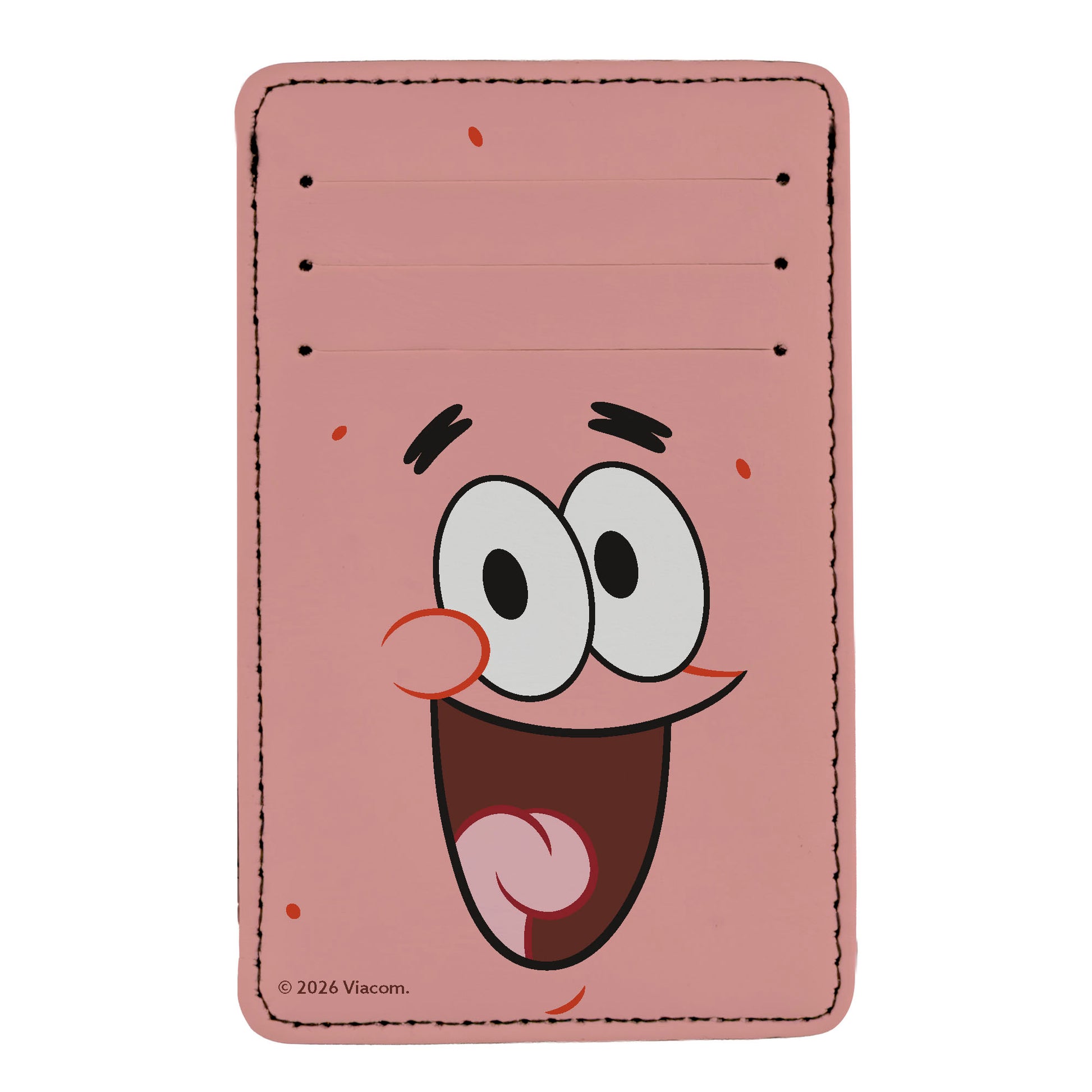 Wallet ID Card Holder - SpongeBob SquarePants Patrick Star Face Close-Up Pink ID Card Wallets SpongeBob SquarePants