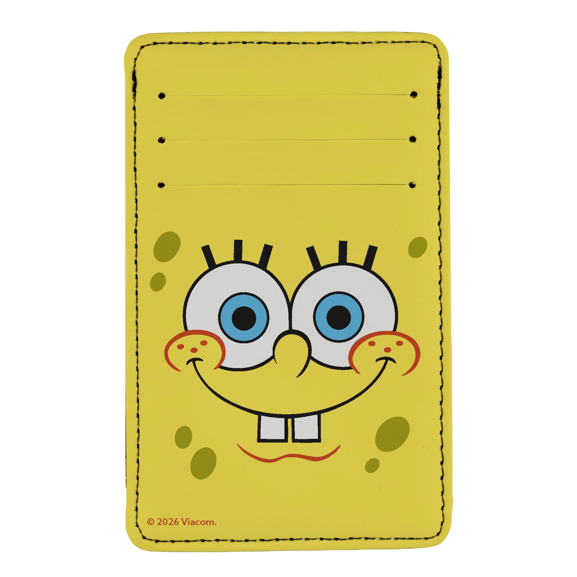 Wallet ID Card Holder - SpongeBob SquarePants Smiling Face Close-Up Yellows ID Card Wallets SpongeBob SquarePants