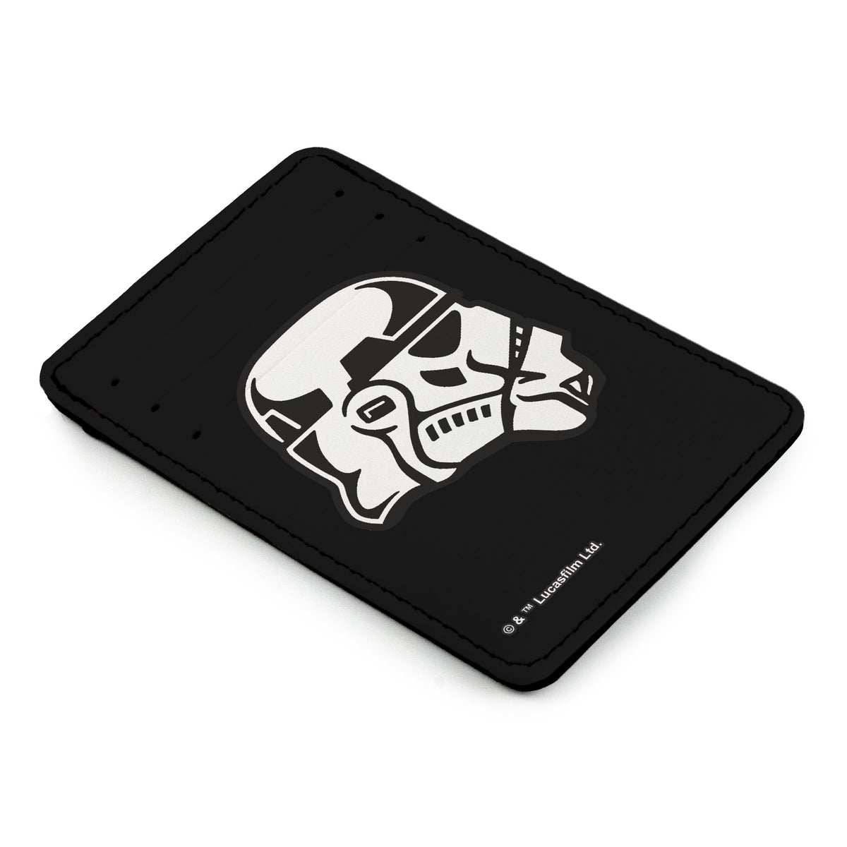 Wallet ID Card Holder - Star Wars Stormtrooper Profile with Galaxy Stars Black/White ID Card Wallets Star Wars