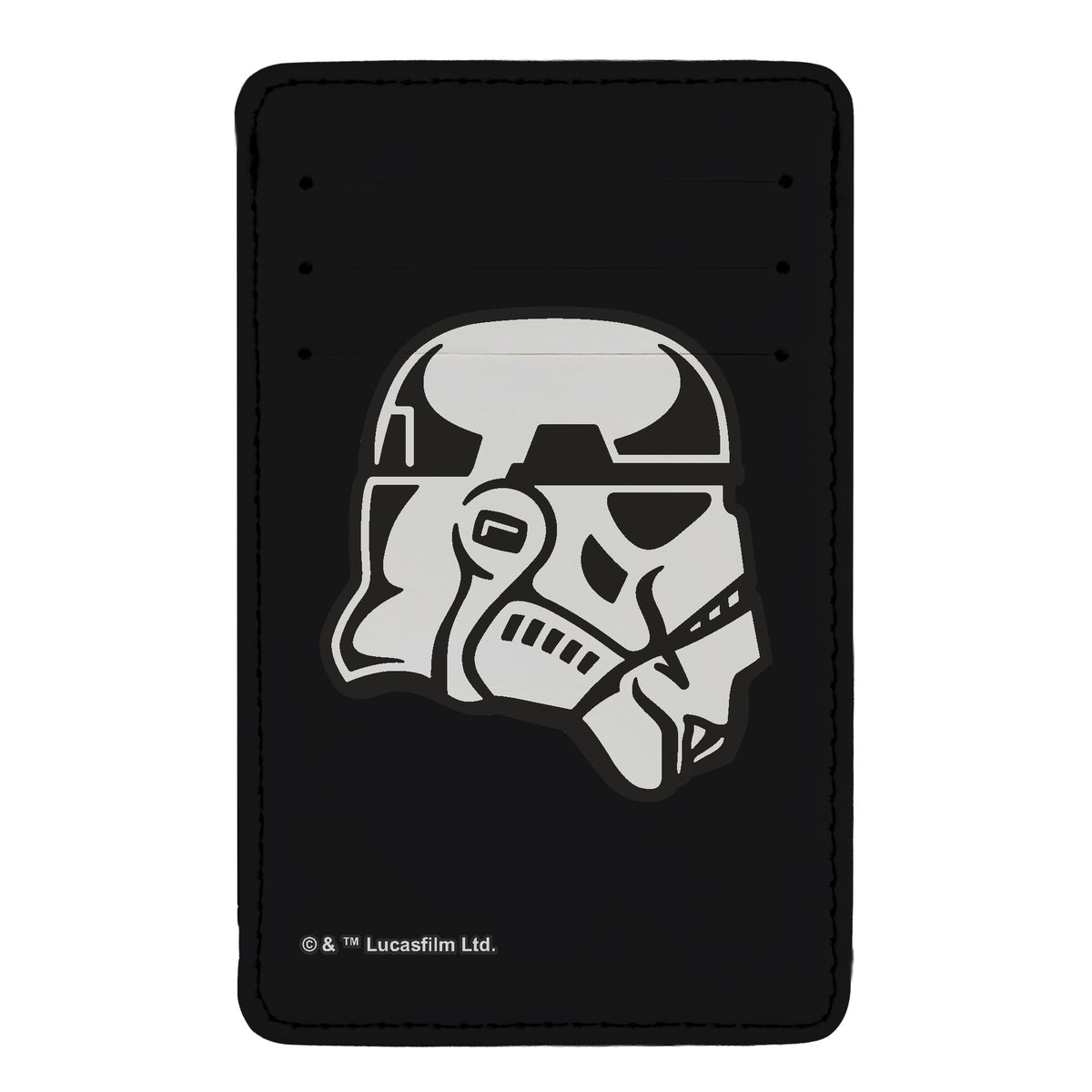 Wallet ID Card Holder - Star Wars Stormtrooper Profile with Galaxy Stars Black/White ID Card Wallets Star Wars