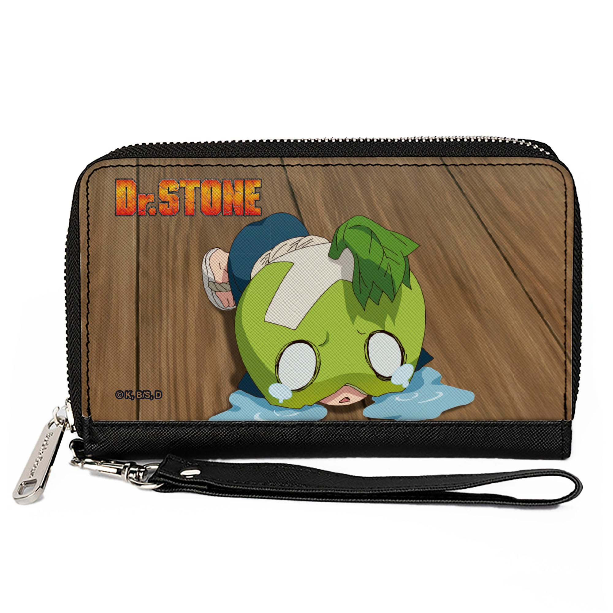 PU Zip Around Wallet Rectangle - DR. STONE Suika Crying Pose and Title Logo Browns Clutch Zip Around Wallets Crunchyroll
