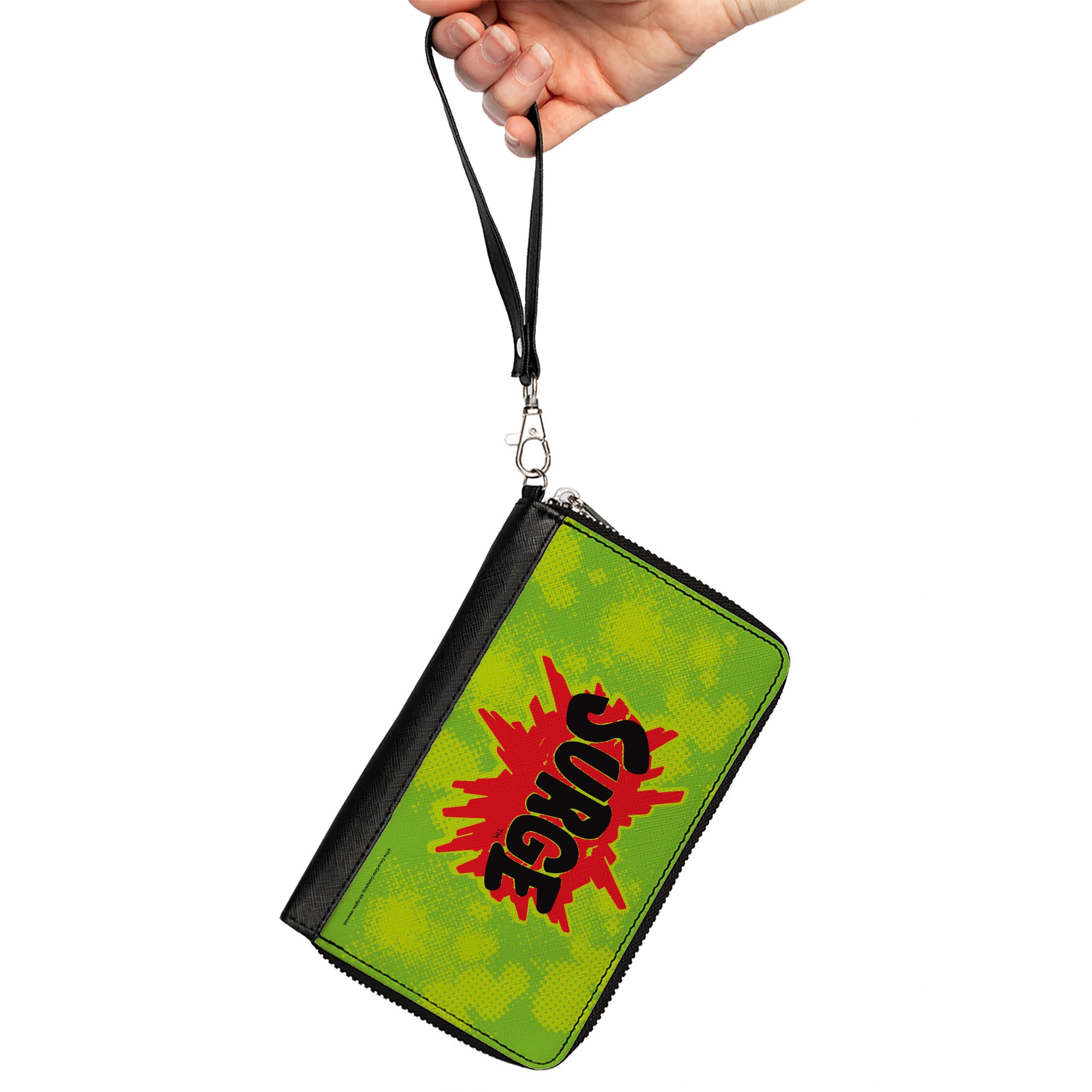 PU Zip Around Wallet Rectangle - SURGE Logo Yellow/Red/Black Clutch Zip Around Wallets Coca-Cola