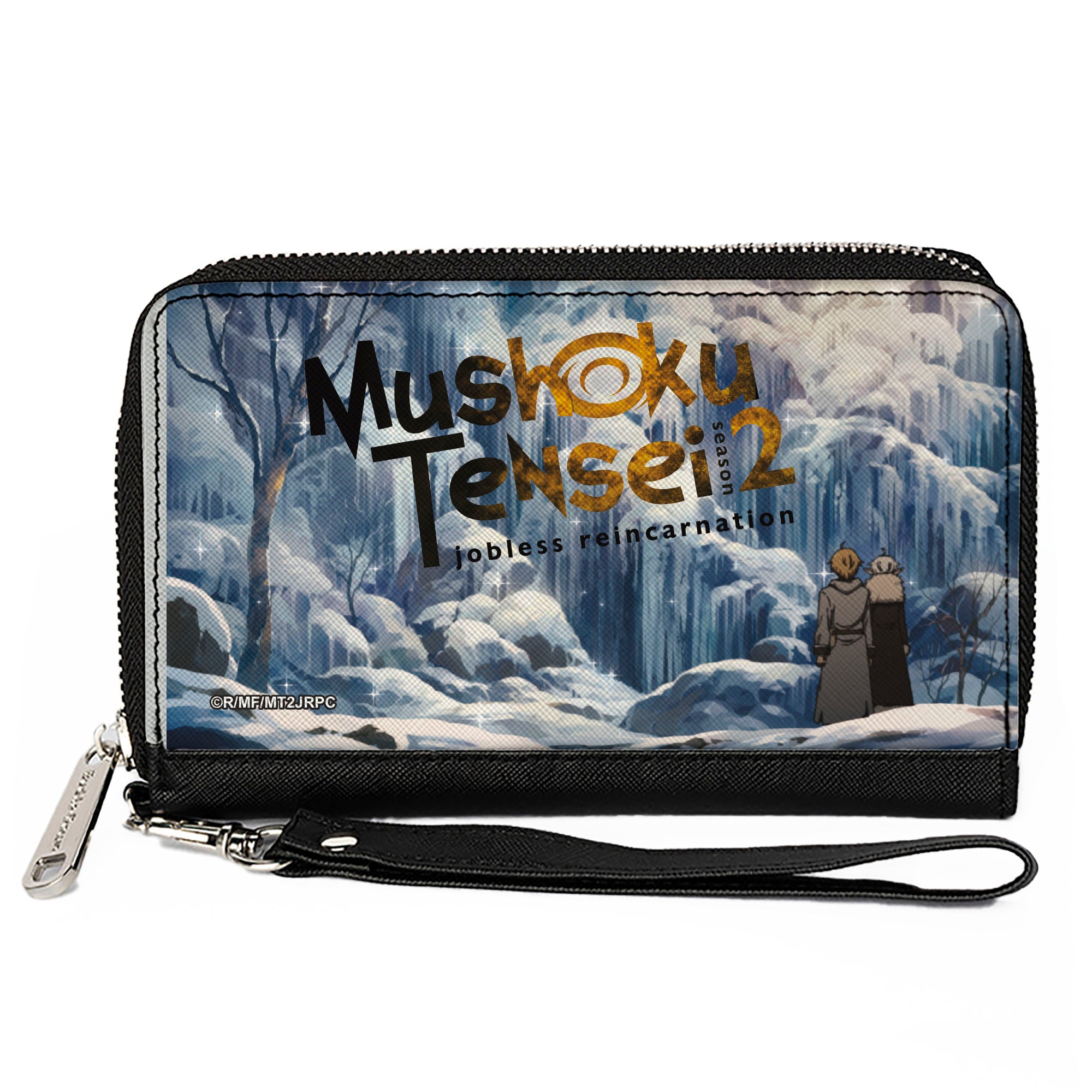 PU Zip Around Wallet Rectangle - MUSHOKU TENSEI Rudeus Greyrat and Sylphiette Winter Scene Clutch Zip Around Wallets Mushoku Tensei Jobless Reincarnation