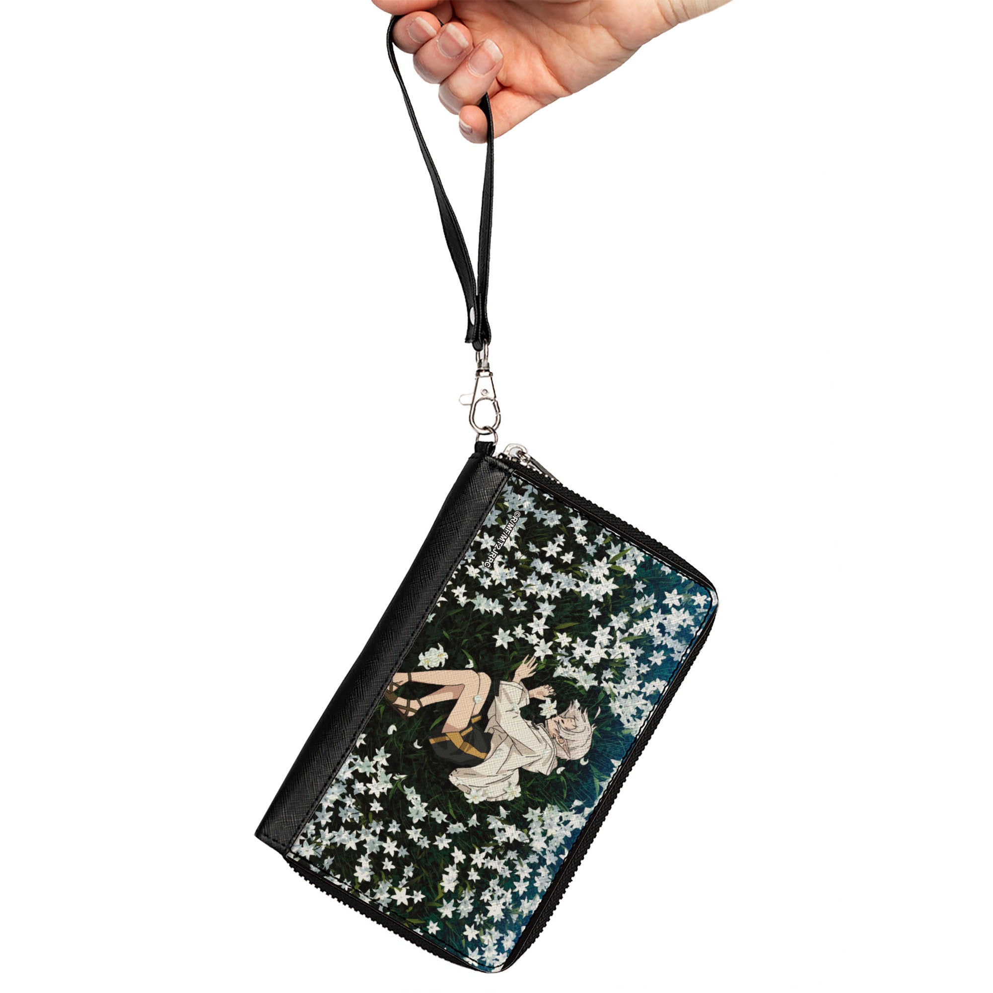 PU Zip Around Wallet Rectangle - Mushoku Tensei Sylphiette Sleeping on Flowers Scene Clutch Zip Around Wallets Mushoku Tensei Jobless Reincarnation