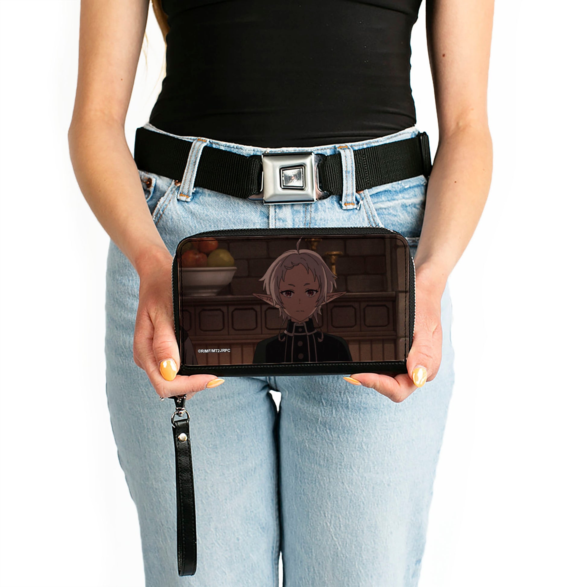 PU Zip Around Wallet Rectangle - Mushoku Tensei Sylphiette Pose Clutch Zip Around Wallets Mushoku Tensei Jobless Reincarnation