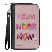 PU Zip Around Wallet Rectangle - Candy Land NOM NOM NOM Characters and Candy Pinks Clutch Zip Around Wallets Candy Land