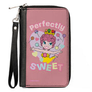 PU Zip Around Wallet Rectangle - Candy Land PERFECTLY SWEET Princess Lolly Heart Pose Pinks Clutch Zip Around Wallets Candy Land