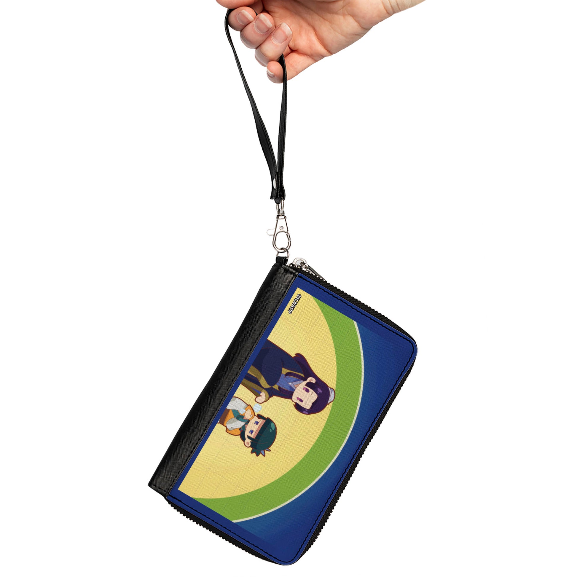 PU Zip Around Wallet Rectangle - The Apothecary Diaries Chibi Jinshi and Maomao Sunset Pose Clutch Zip Around Wallets The Apothecary Diaries