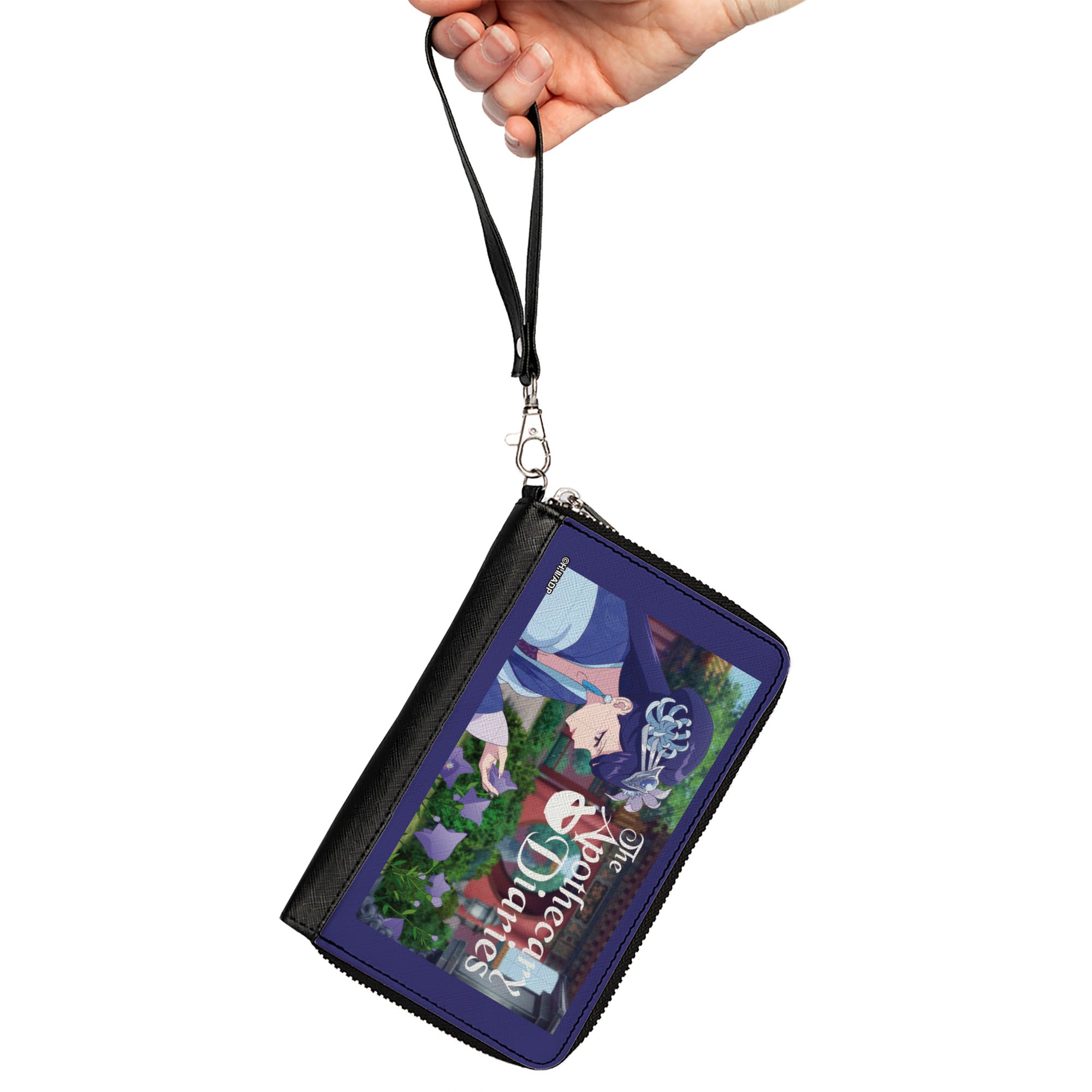 PU Zip Around Wallet Rectangle - THE APOTHECARY DIARIES Lihua Flower Scene Clutch Zip Around Wallets The Apothecary Diaries