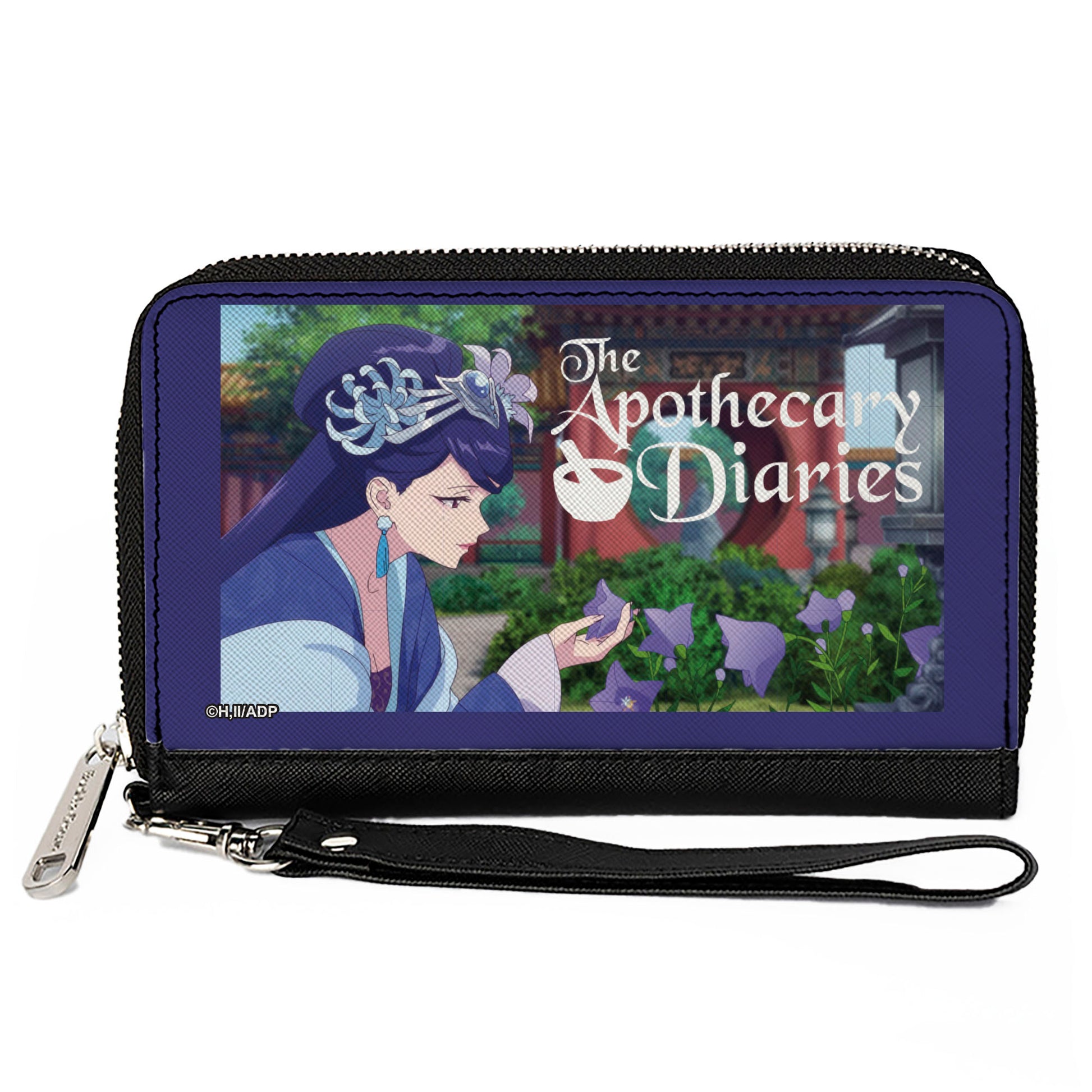 PU Zip Around Wallet Rectangle - THE APOTHECARY DIARIES Lihua Flower Scene Clutch Zip Around Wallets The Apothecary Diaries