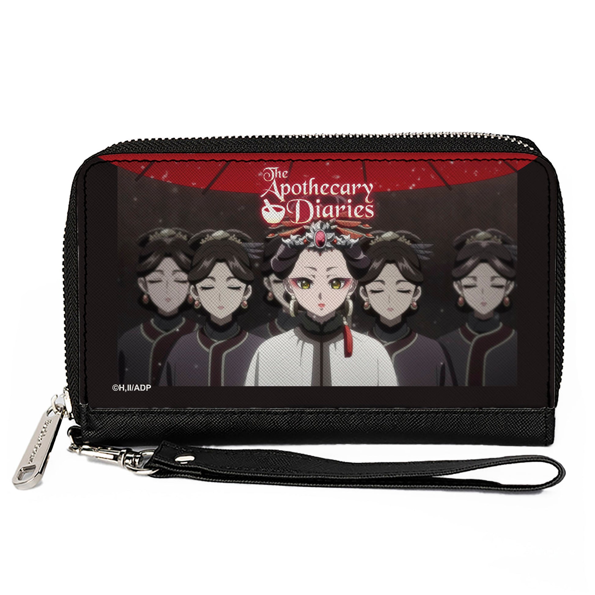 PU Zip Around Wallet Rectangle - THE APOTHECARY DIARIES Loulan with Ladies in Waiting Scene Grays Clutch Zip Around Wallets The Apothecary Diaries