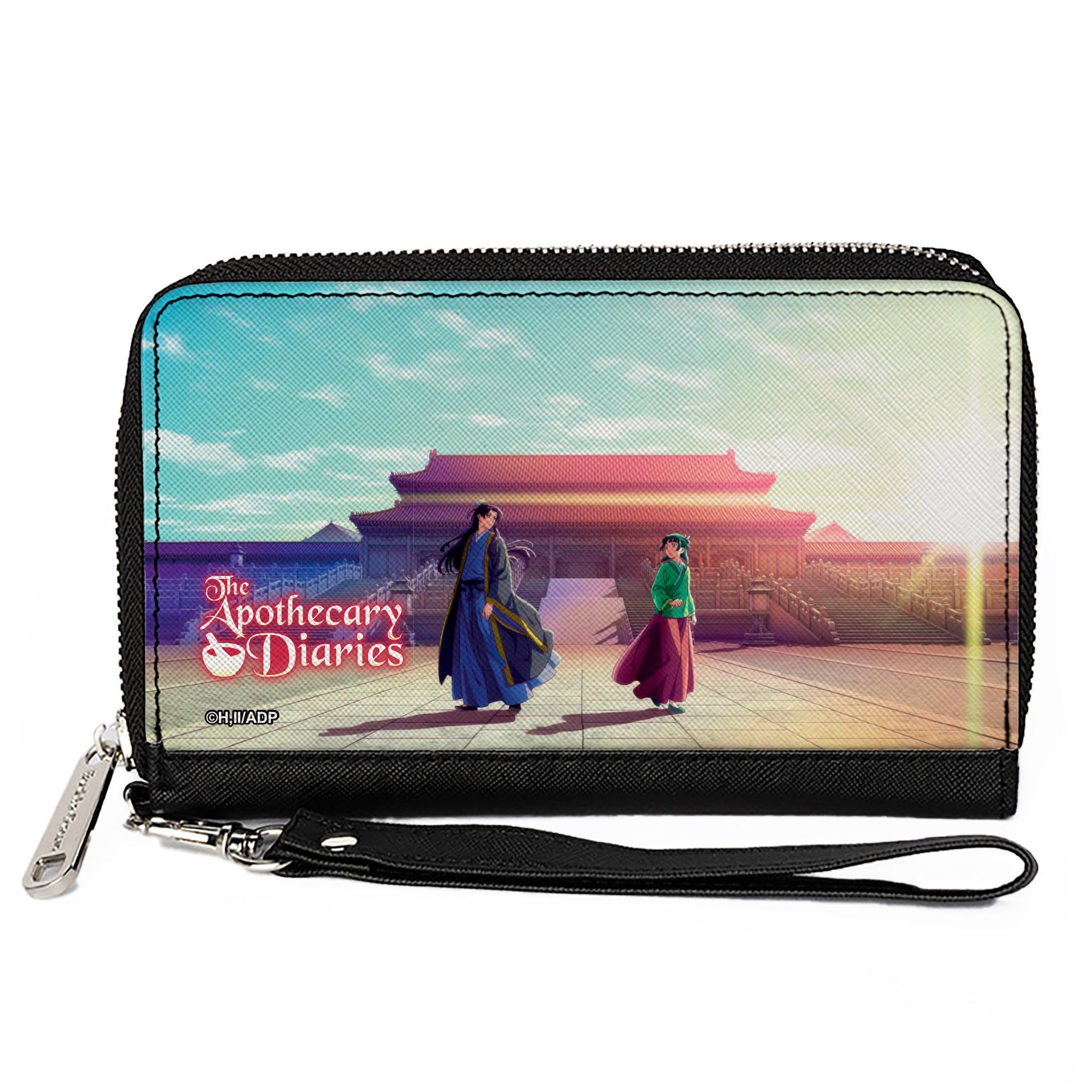 PU Zip Around Wallet Rectangle - THE APOTHECARY DIARIES Jinshi and Maomao Walking Away Scene Clutch Zip Around Wallets The Apothecary Diaries