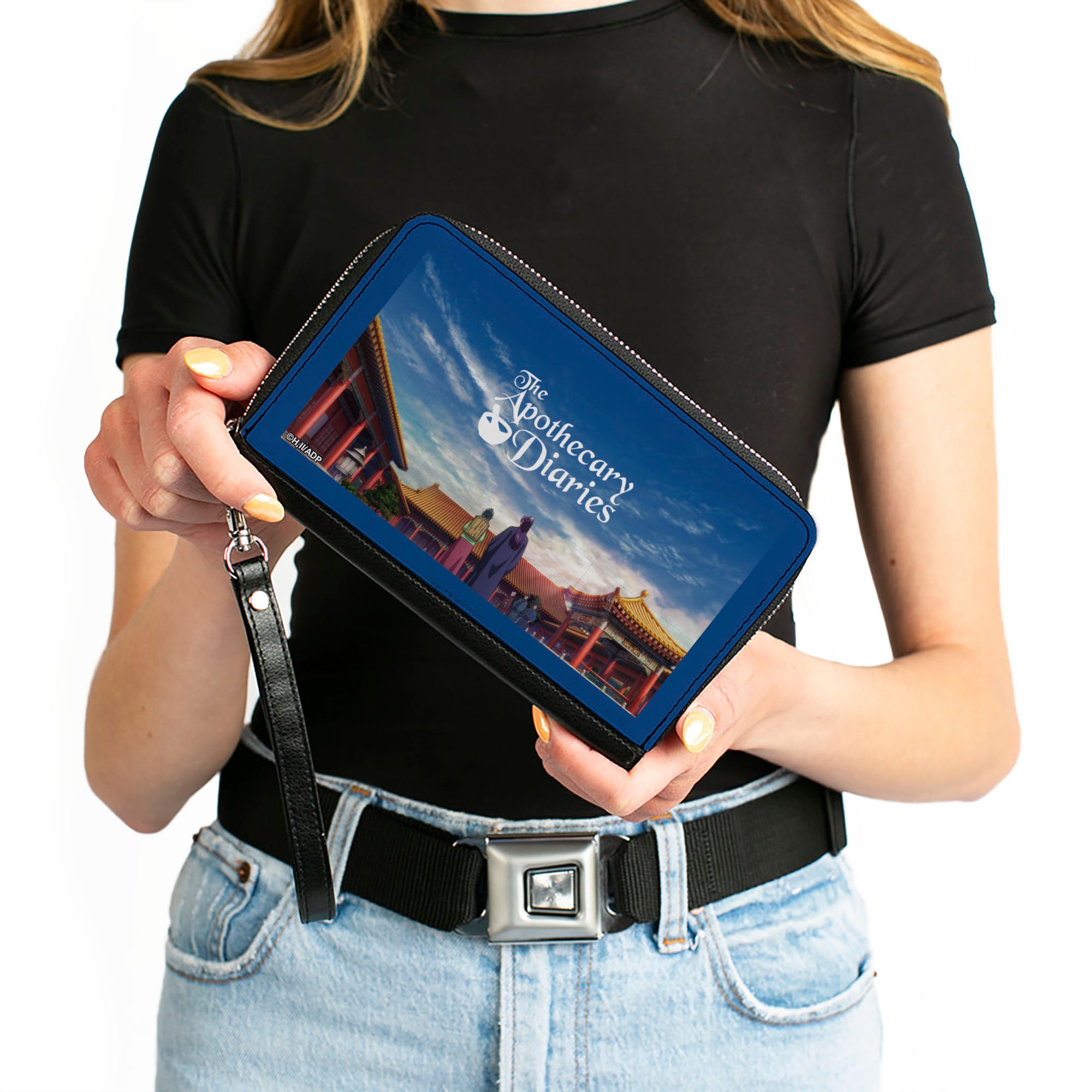 PU Zip Around Wallet Rectangle - THE APOTHECARY DIARIES Maomao and Jinshi Imperial Palace Scene Clutch Zip Around Wallets The Apothecary Diaries