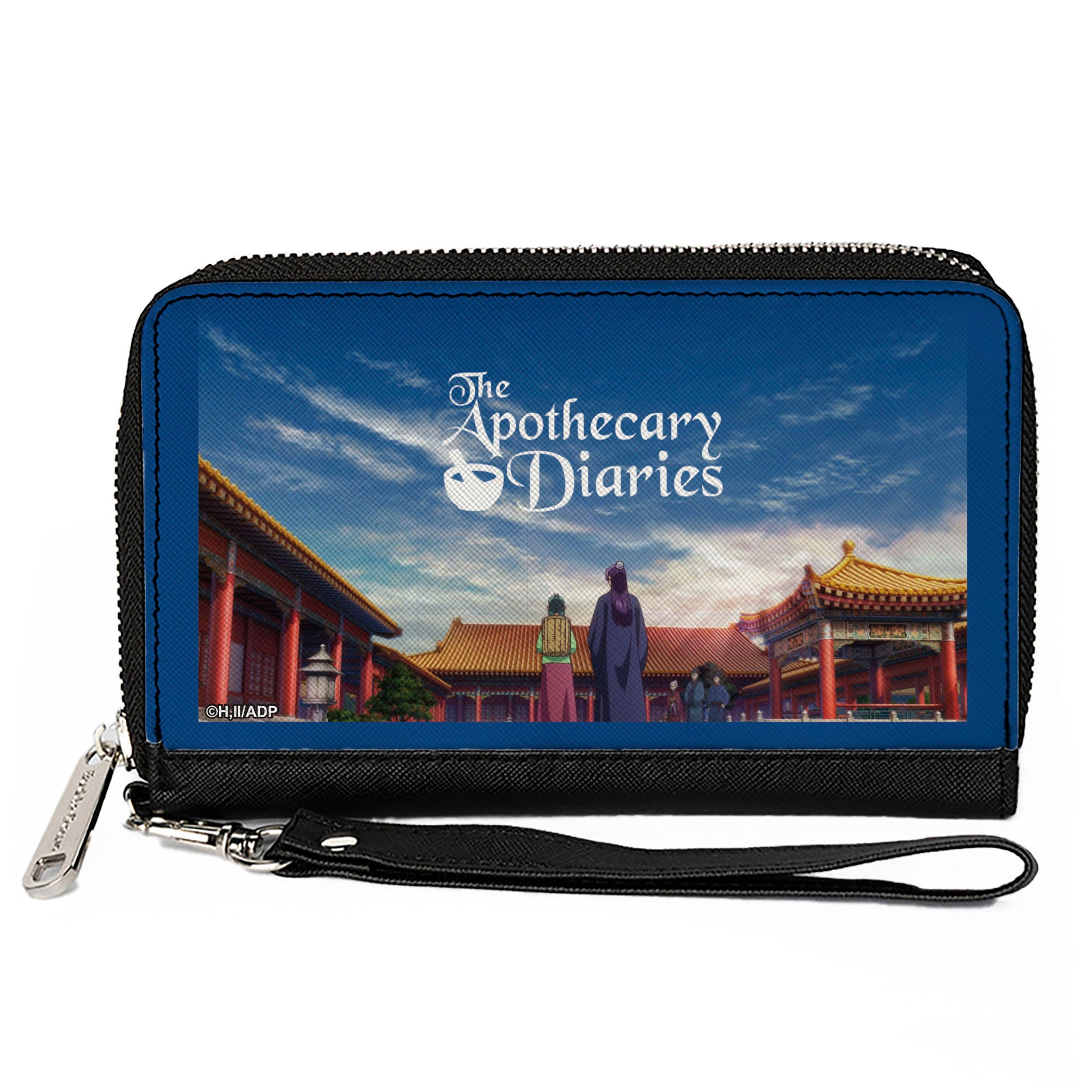 PU Zip Around Wallet Rectangle - THE APOTHECARY DIARIES Maomao and Jinshi Imperial Palace Scene Clutch Zip Around Wallets The Apothecary Diaries