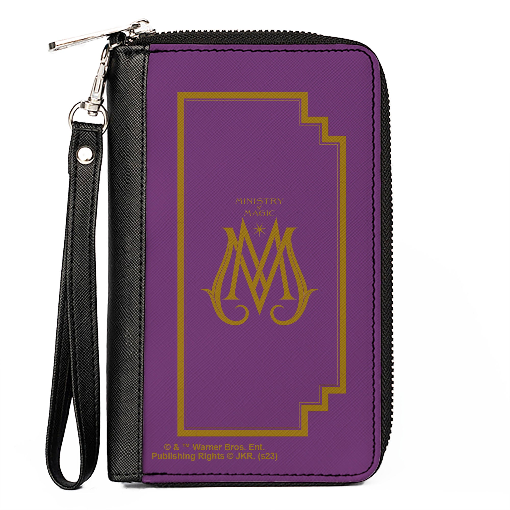 PU Zip Around Wallet Rectangle - Fantastic Beasts The Crimes of Grindelwald MINISTRY OF MAGIC Icon Purple/Gold Clutch Zip Around Wallets Fantastic Beasts and Where to Find Them