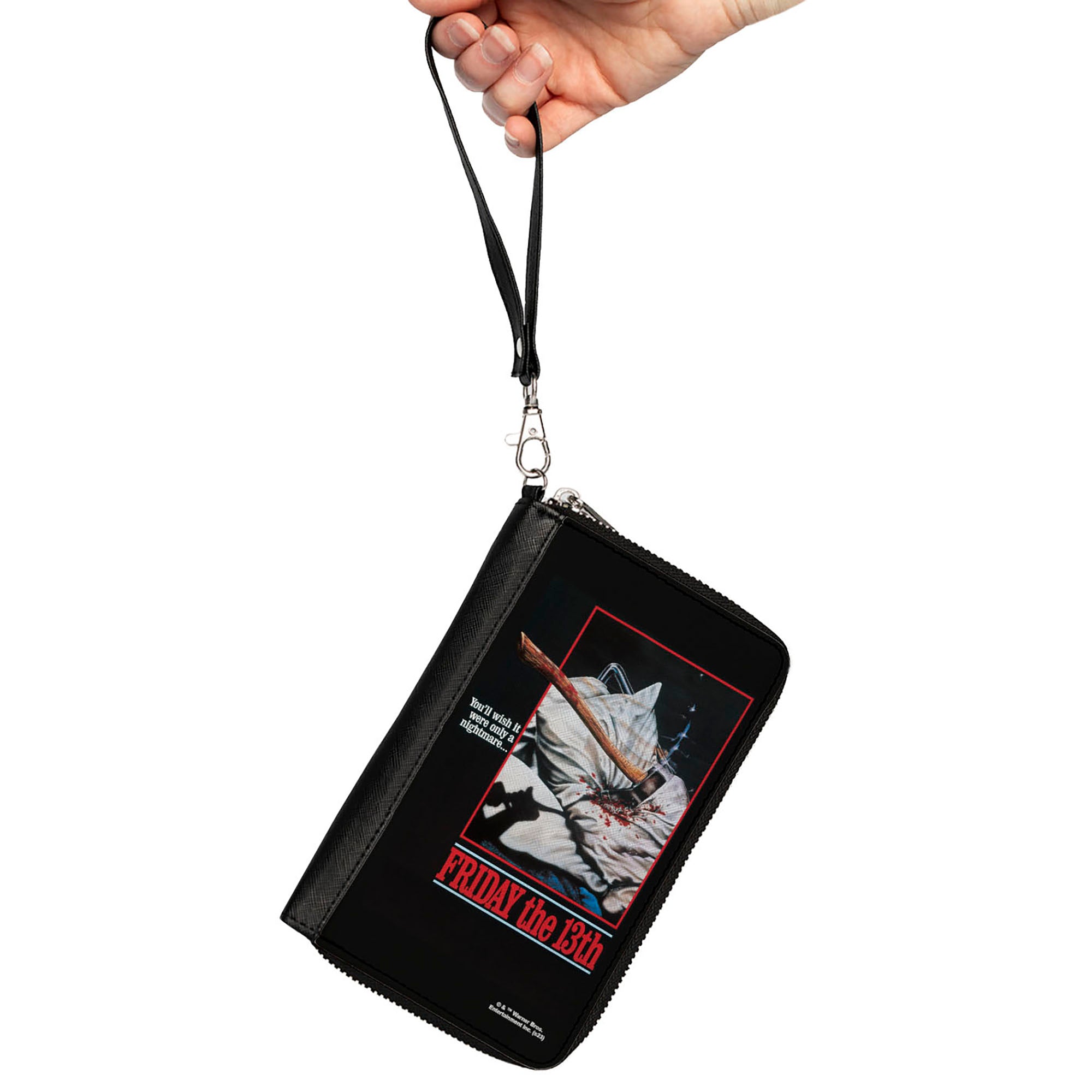 PU Zip Around Wallet Rectangle - FRIDAY THE 13TH YOU'LL WISH IT WERE ONLY A NIGHTMARE Movie Poster Clutch Zip Around Wallets Friday the 13th