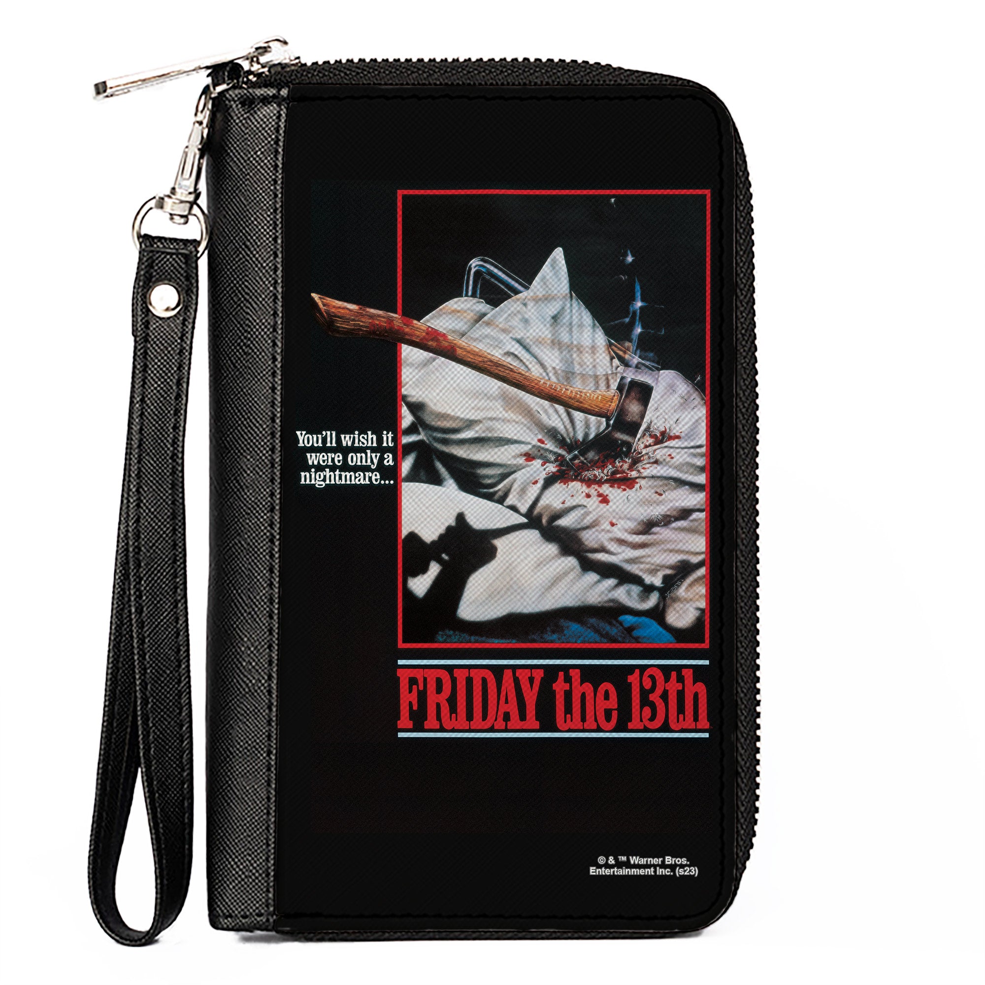 PU Zip Around Wallet Rectangle - FRIDAY THE 13TH YOU'LL WISH IT WERE ONLY A NIGHTMARE Movie Poster Clutch Zip Around Wallets Friday the 13th
