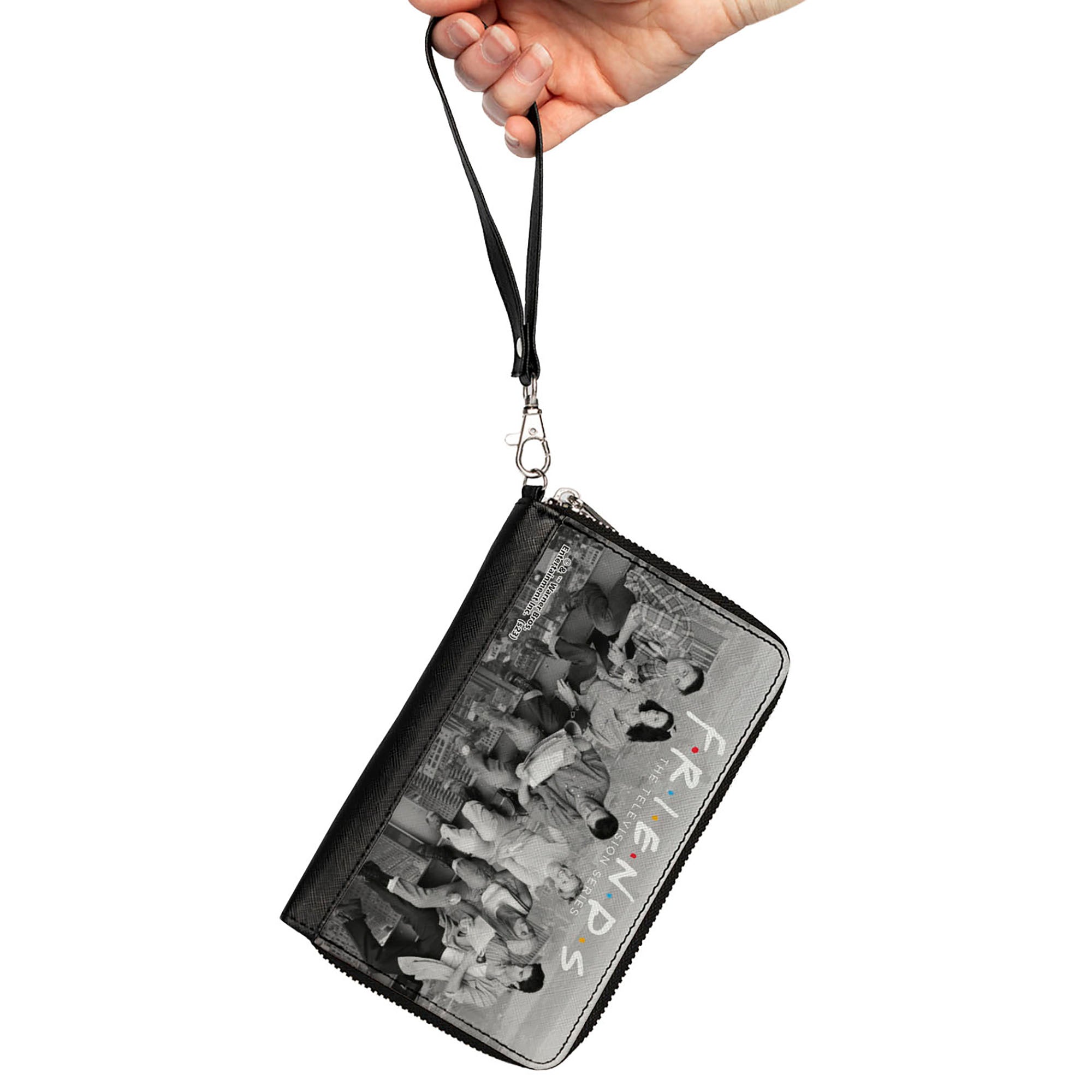 PU Zip Around Wallet Rectangle - FRIENDS 6-Character Lunch on a Skyscraper Vivid Grays Clutch Zip Around Wallets Friends   