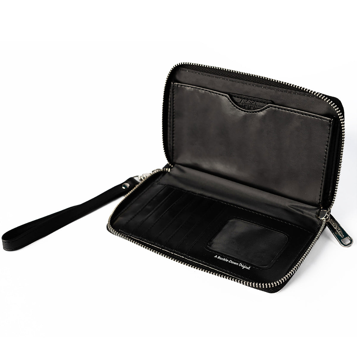 PU Zip Around Wallet Rectangle - RETURN OF THE LIVING DEAD Tarman Zombie Scene Black/Red Clutch Zip Around Wallets Living Dead Media LLC