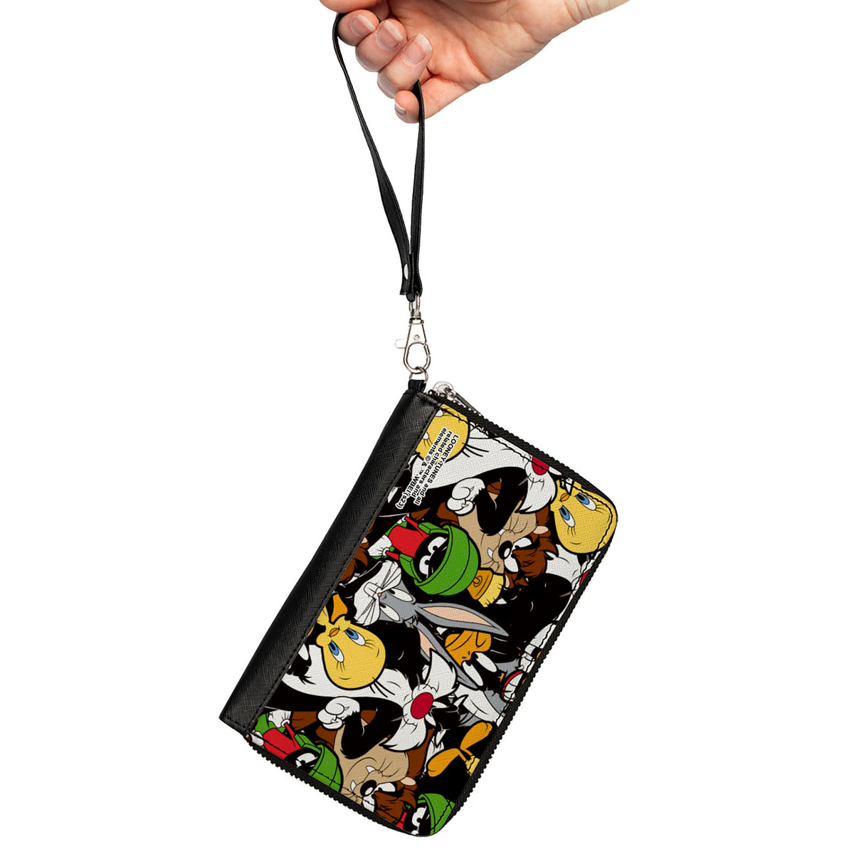PU Zip Around Wallet Rectangle - Looney Tunes 6-Character Stacked Collage