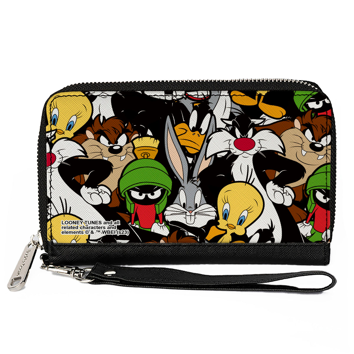 PU Zip Around Wallet Rectangle - Looney Tunes 6-Character Stacked Collage