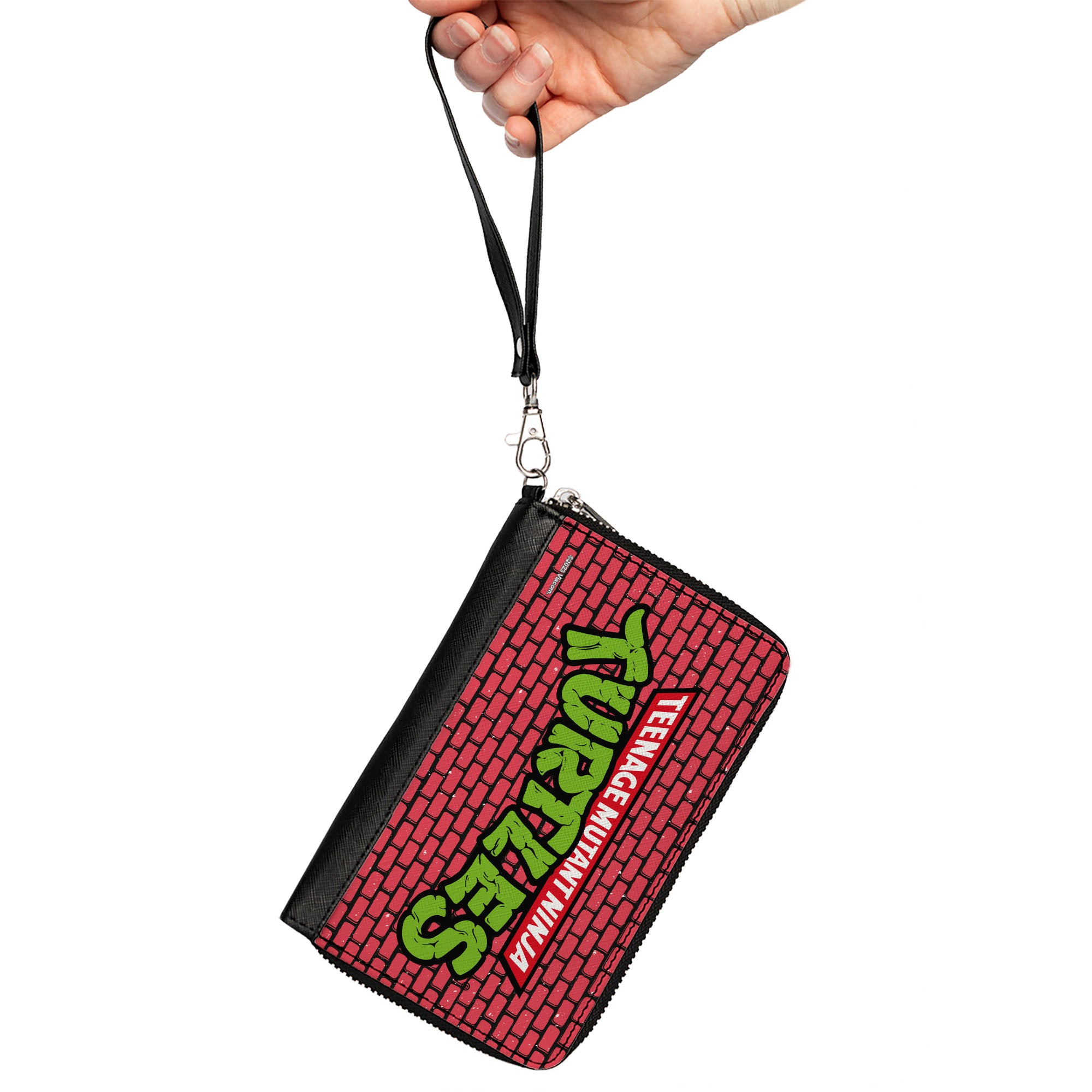 PU Zip Around Wallet Rectangle - TEENAGE MUTANT NINJA TURTLES Brick Title Logo Clutch Zip Around Wallets Teenage Mutant Ninja Turtles