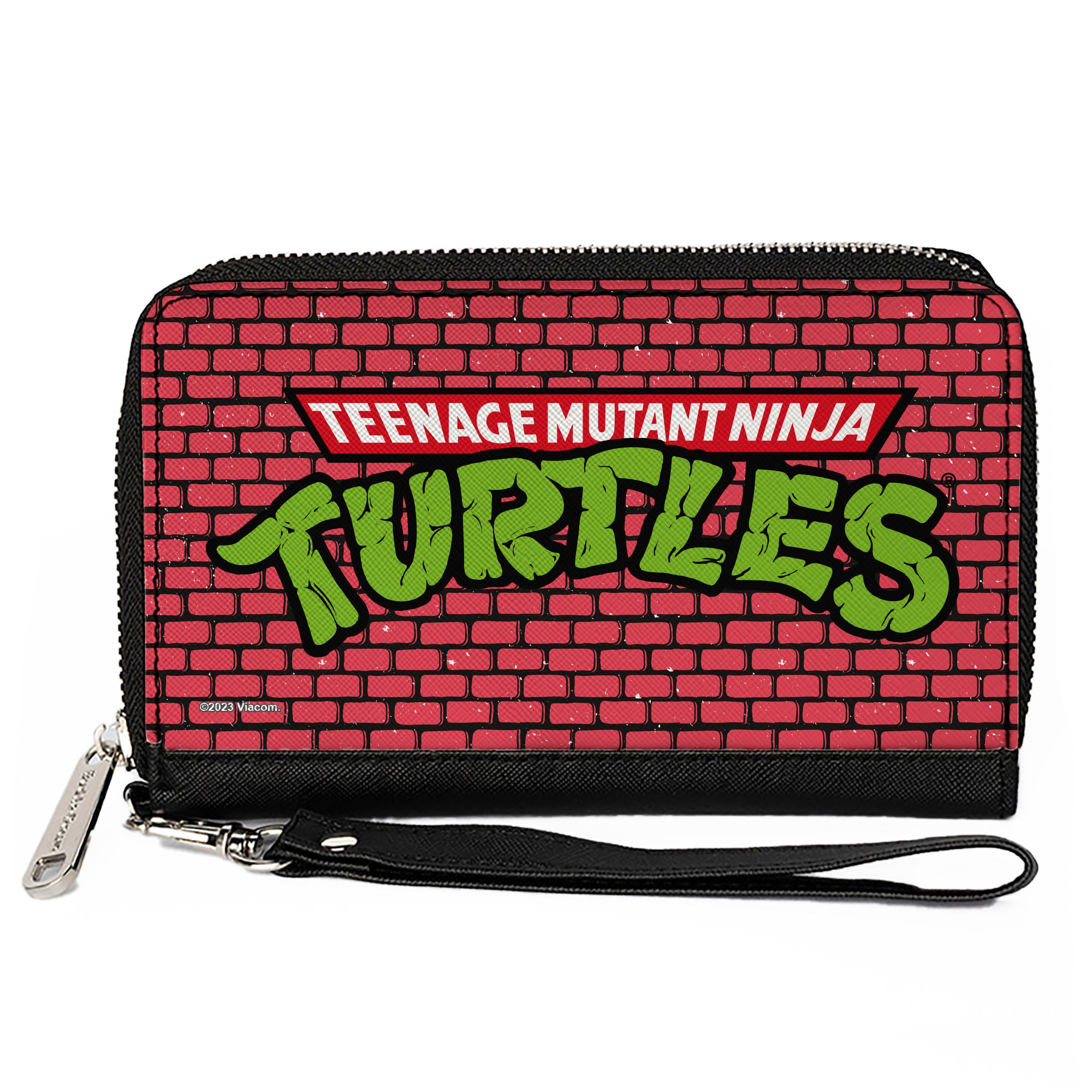 PU Zip Around Wallet Rectangle - TEENAGE MUTANT NINJA TURTLES Brick Title Logo Clutch Zip Around Wallets Teenage Mutant Ninja Turtles