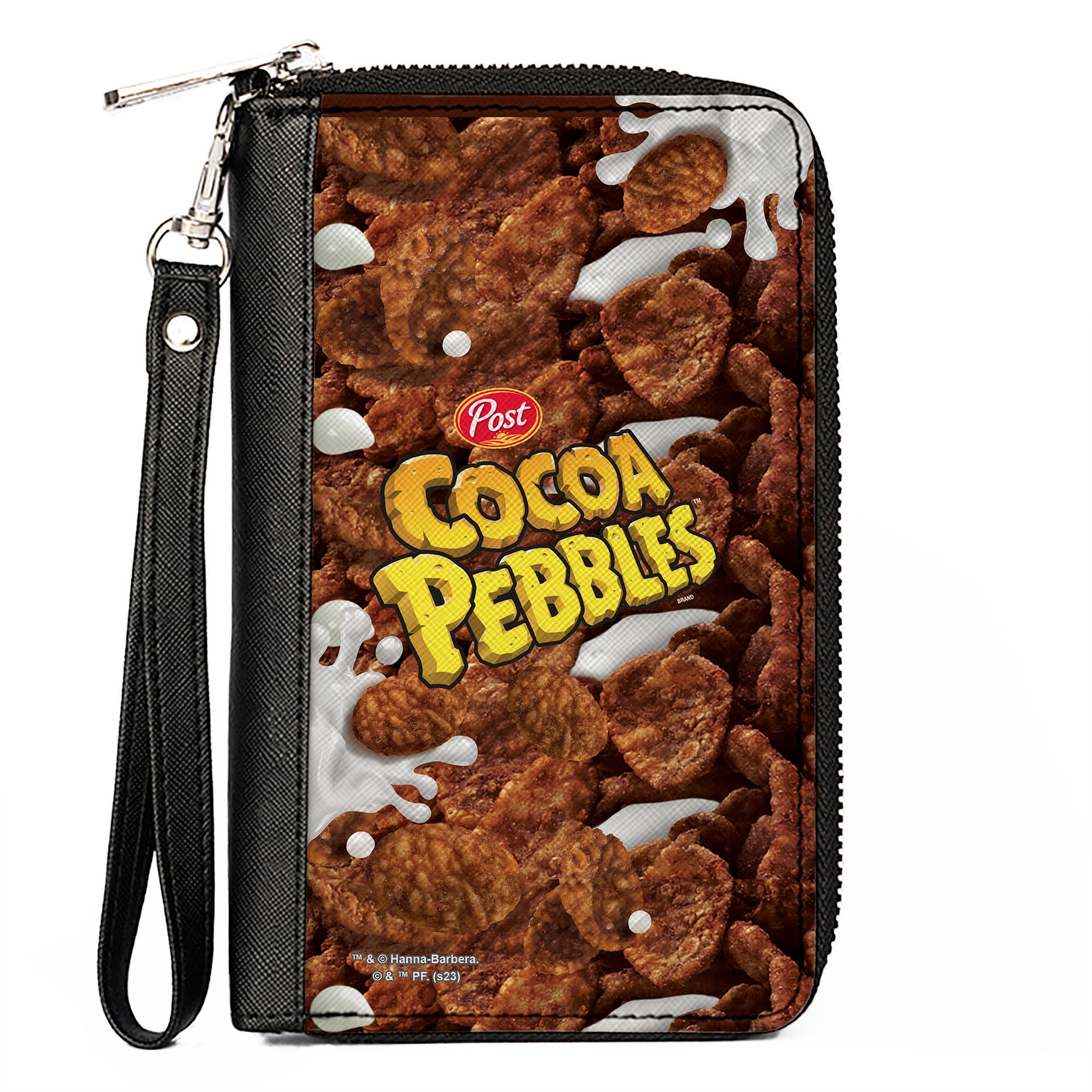 PU Zip Around Wallet Rectangle - POST COCOA PEBBLES Logo and Vivid Cer ...