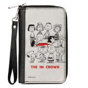 PU Zip Around Wallet Rectangle - Peanuts Gang THE IN CROWD Group Pose White/Black/Red Clutch Zip Around Wallets Peanuts