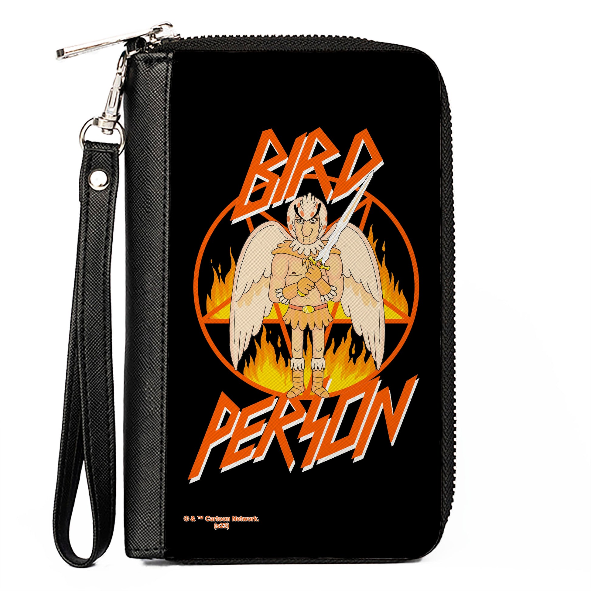 Buckle-Down Women's Rick And Morty PU Zip Around Wallet – 7.5x4.5 Inch Vegan Leather With Wrist Strap