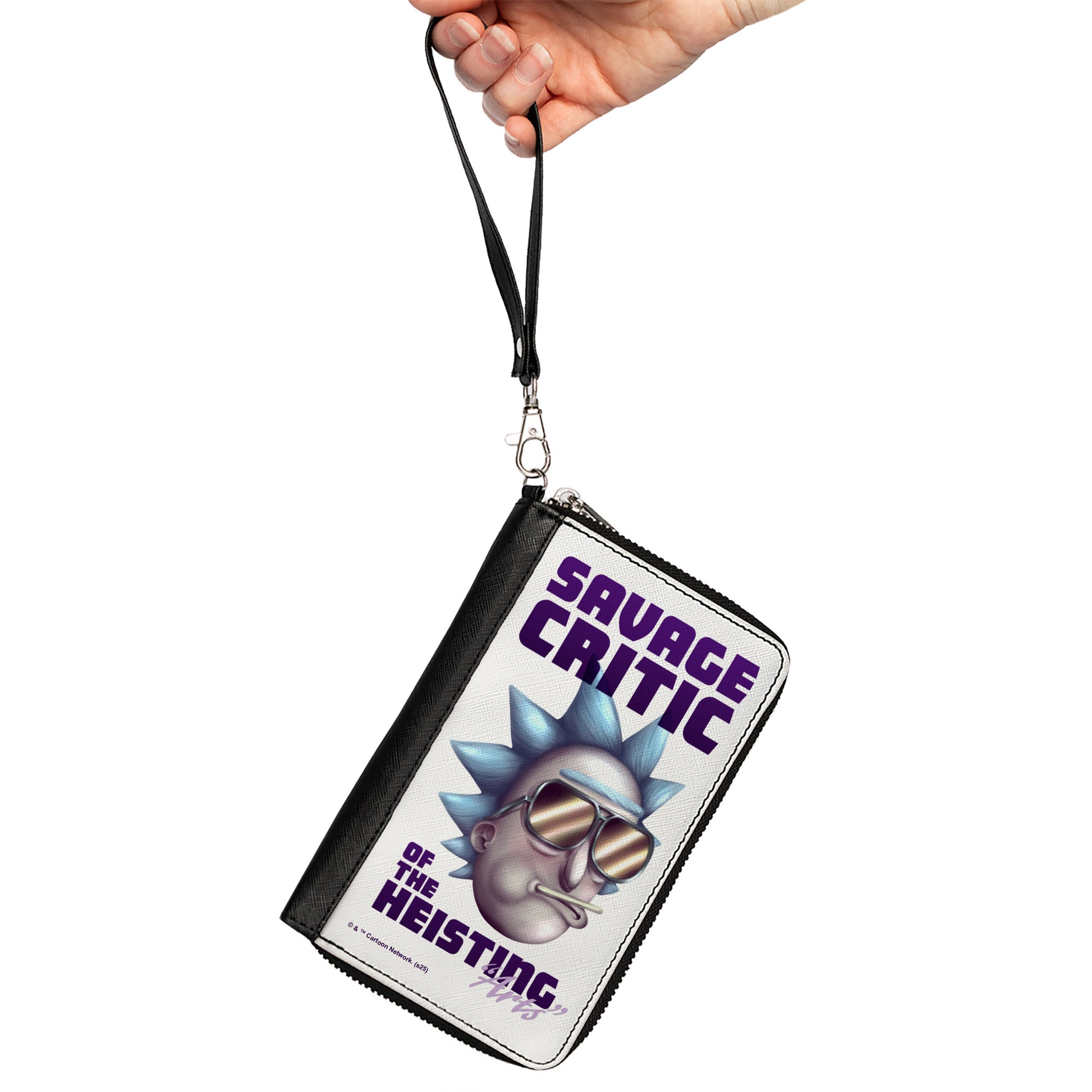 PU Zip Around Wallet Rectangle - Rick and Morty SAVAGE CRITIC OF THE HEISTING ARTS Morty Pose White Clutch Zip Around Wallets Rick and Morty