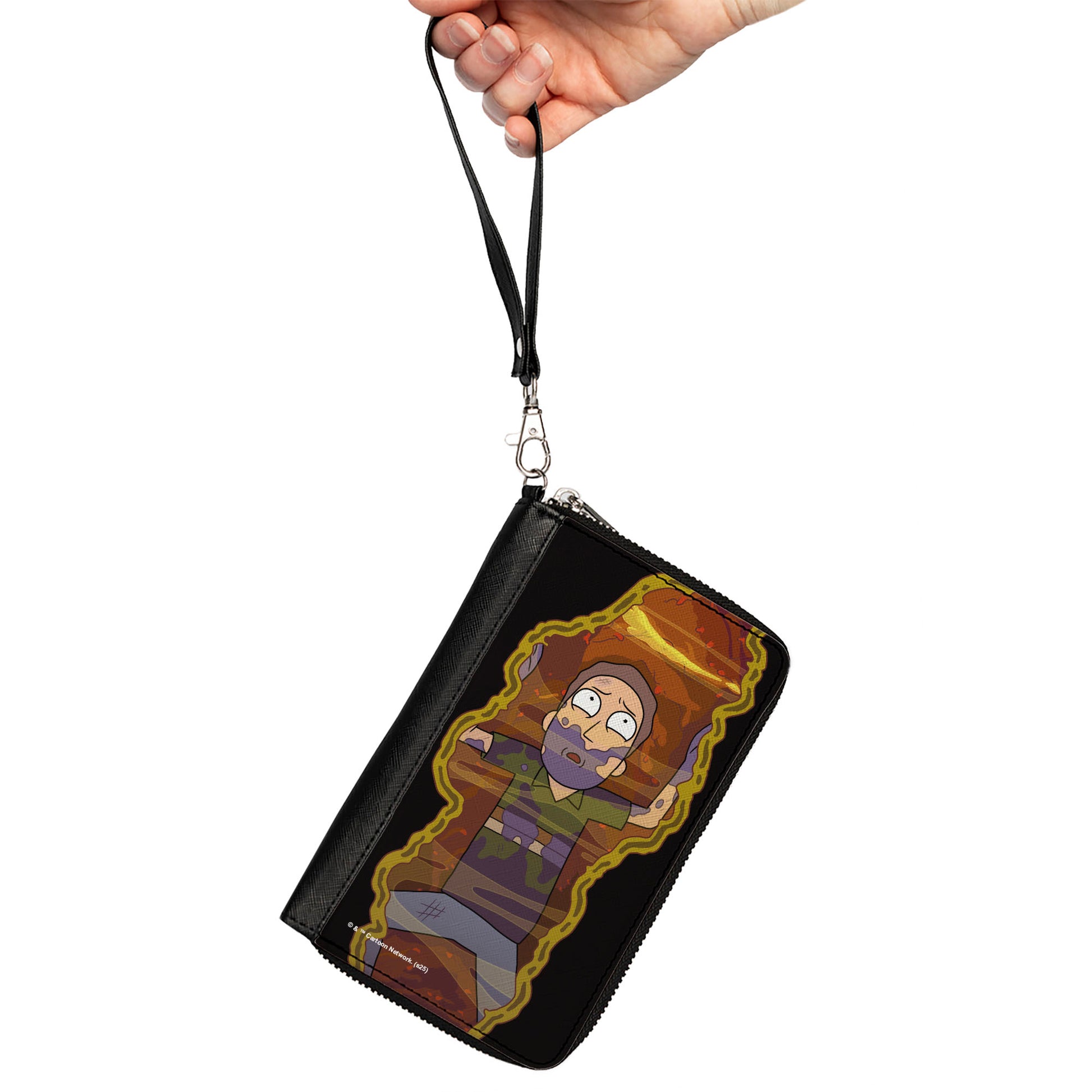 PU Zip Around Wallet Rectangle - Rick and Morty The Jerrick Trap Jerry Scene Clutch Zip Around Wallets Rick and Morty