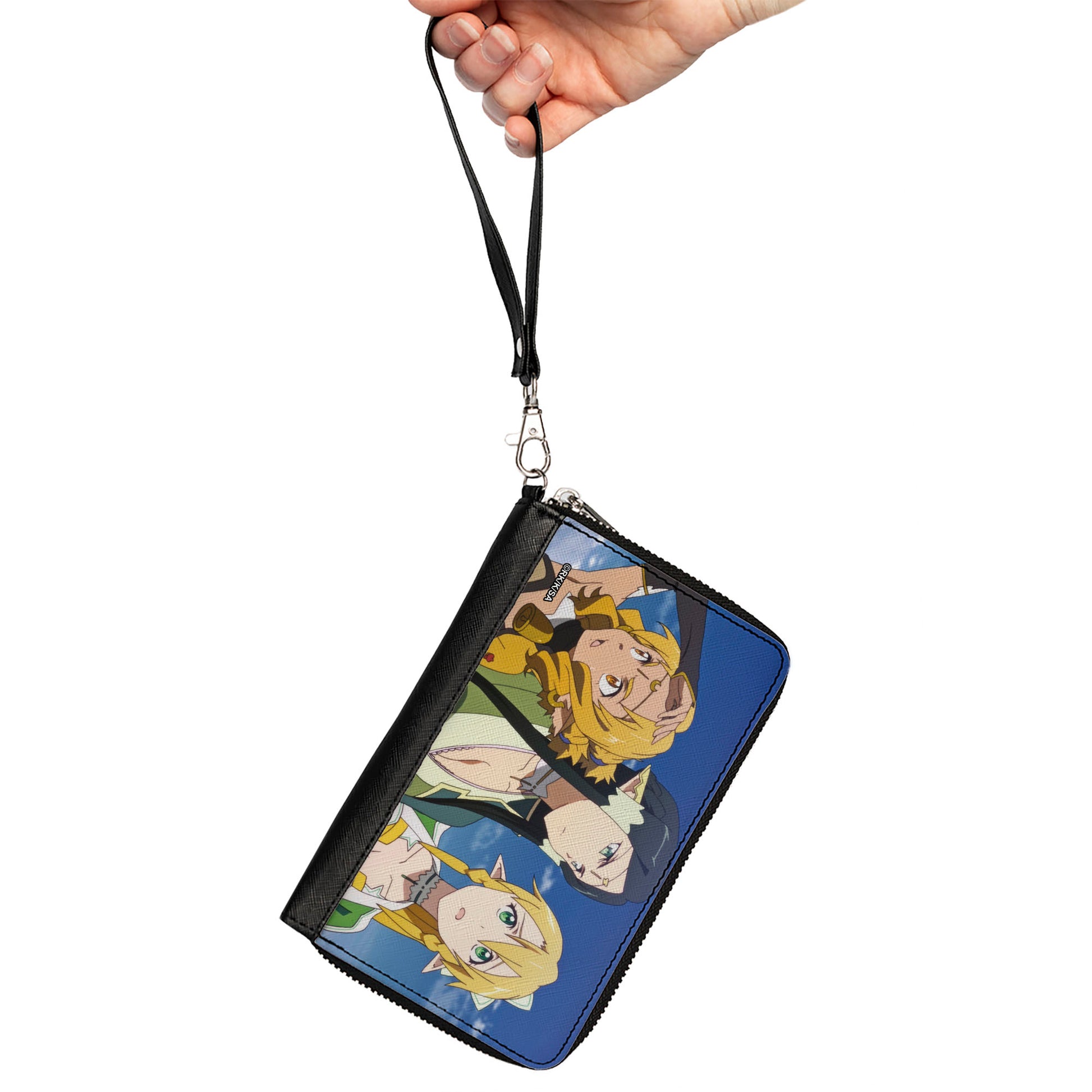 PU Zip Around Wallet Rectangle - SWORD ART ONLINE Three Female Character Group Scene Clutch Zip Around Wallets Sword Art Online
