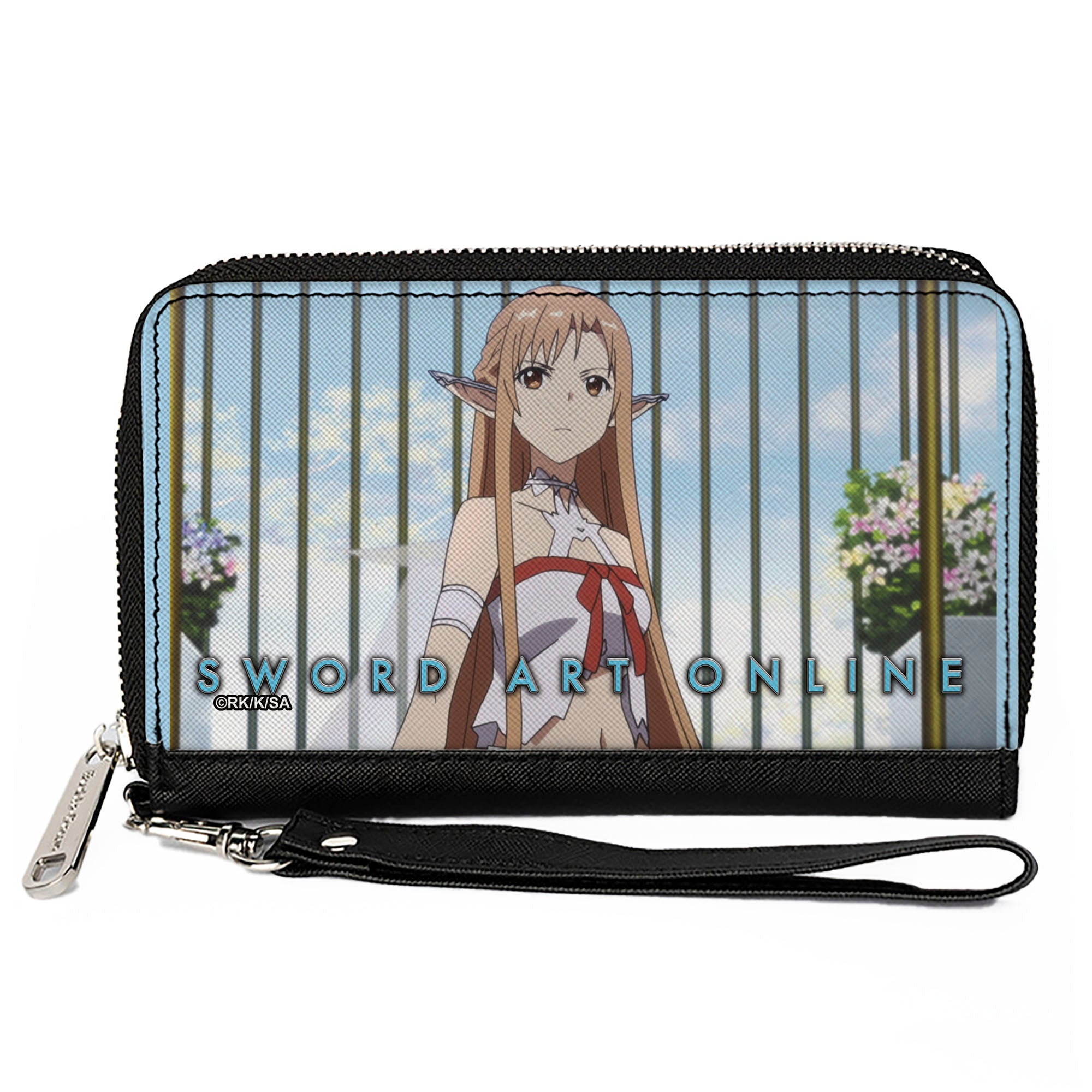 PU Zip Around Wallet Rectangle - SWORD ART ONLINE Asuna Cage Pose Scene Clutch Zip Around Wallets Sword Art Online