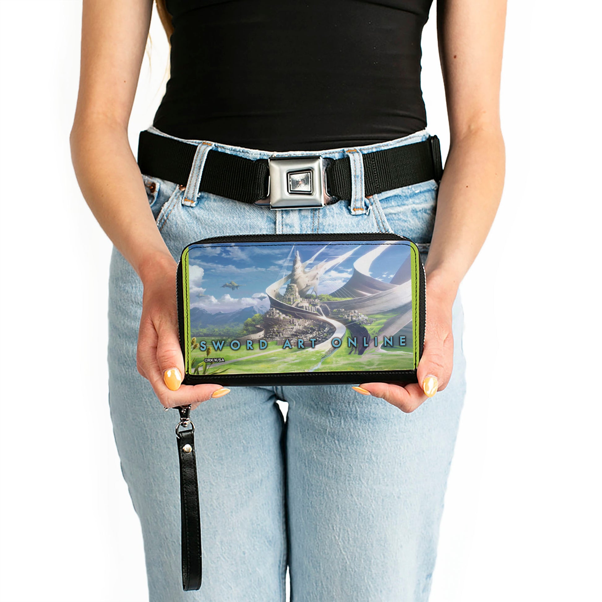 PU Zip Around Wallet Rectangle - SWORD ART ONLINE ALfheim Online Scene Clutch Zip Around Wallets Sword Art Online