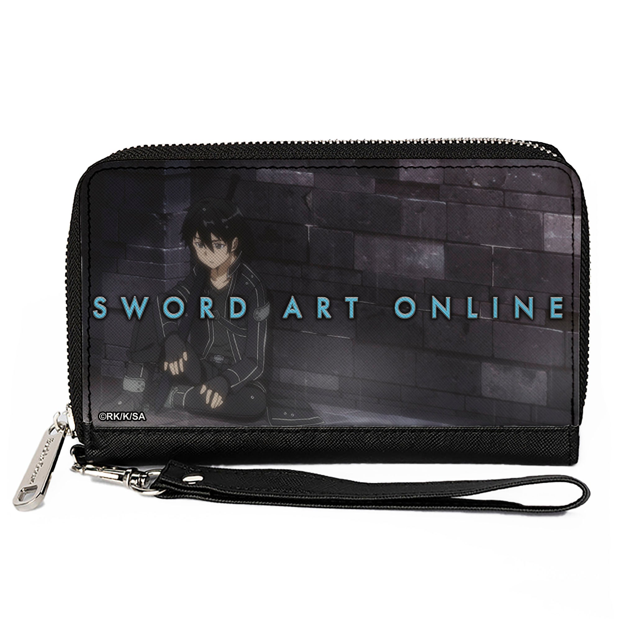 PU Zip Around Wallet Rectangle - SWORD ART ONLINE Kirito Sitting Street Scene Clutch Zip Around Wallets Sword Art Online